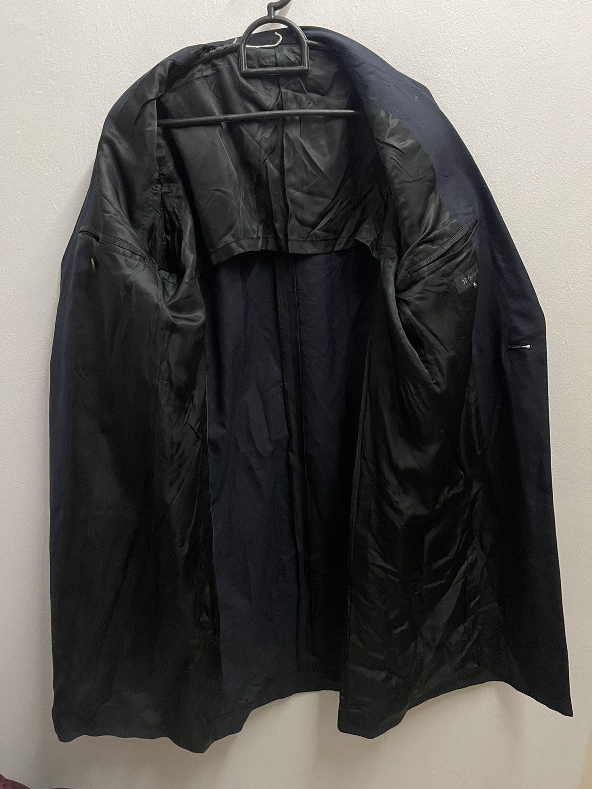 Y's for Men × Yohji Yamamoto 🔥MUST BUY🔥89”Yohji Yamamoto Runway Black Long Coat Size 38S - 11 Thumbnail