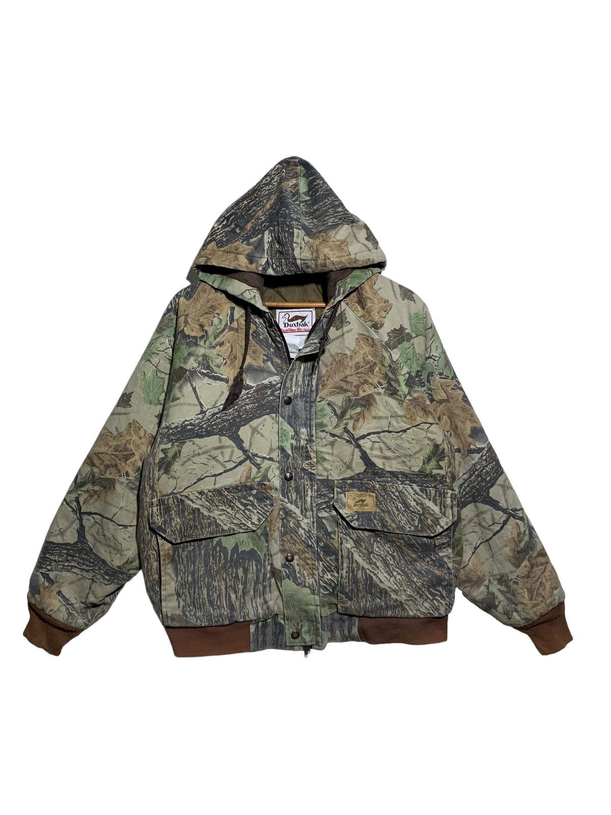 🔥VTG DUXBAK USA REALTREE CAMO HOODIE JACKETS