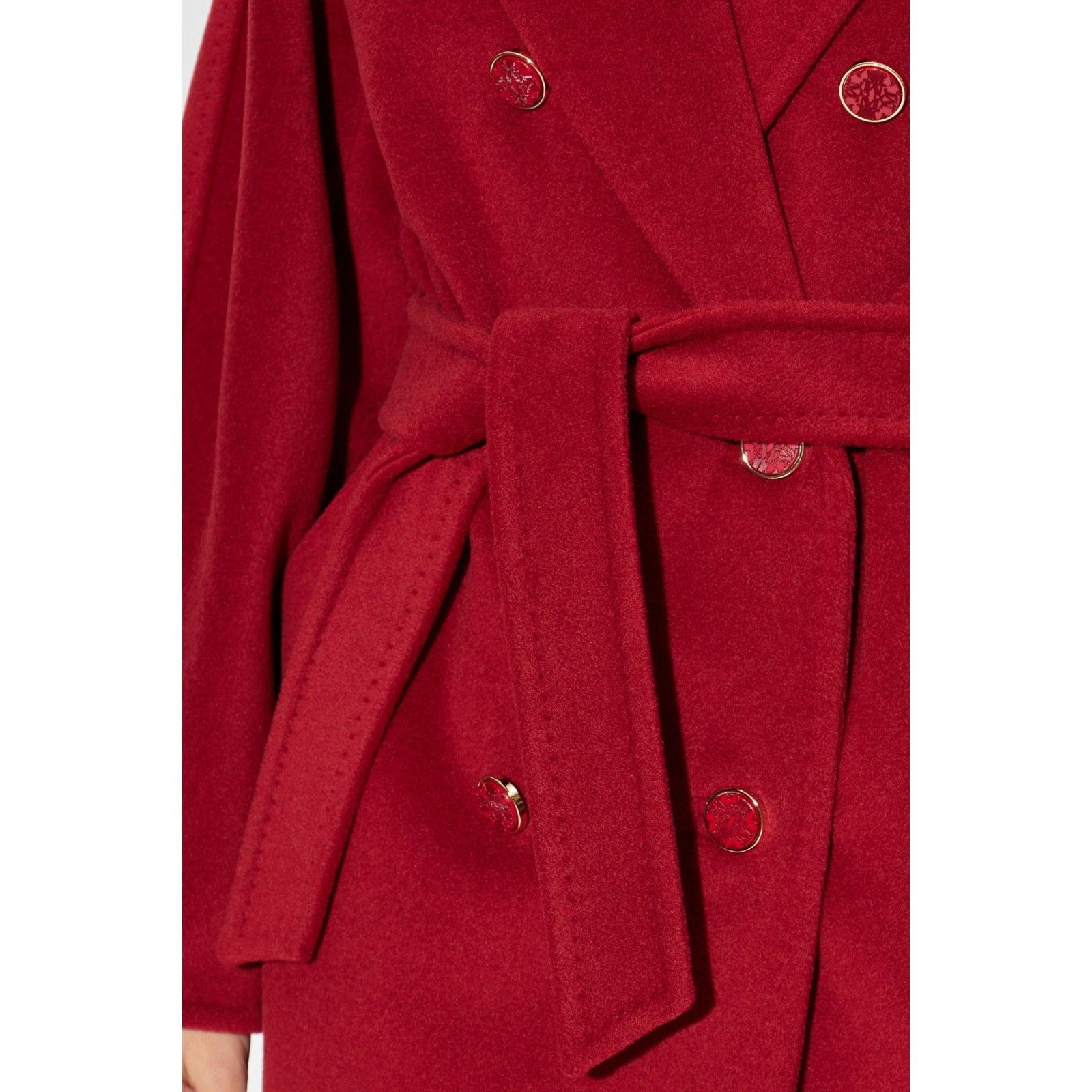Max Mara MAX MARA Manna Dark Red Wool Long Coat New & Authentic (Wome Size S / US 4 / IT 40 - 2 Thumbnail