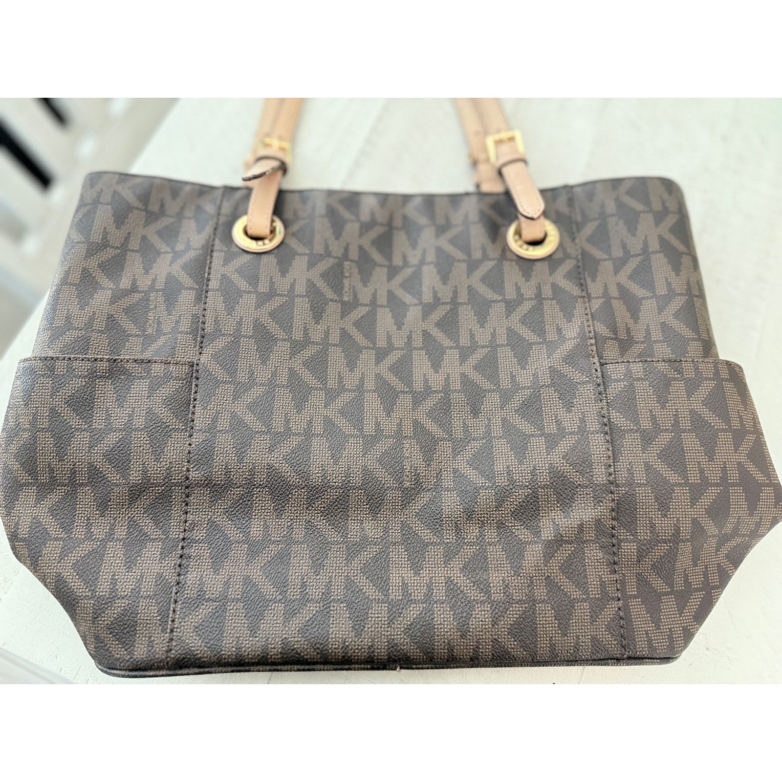 Michael Kors Michael Kors Signature Brown Logo Tote AS IS Size ONE SIZE - 4 Thumbnail