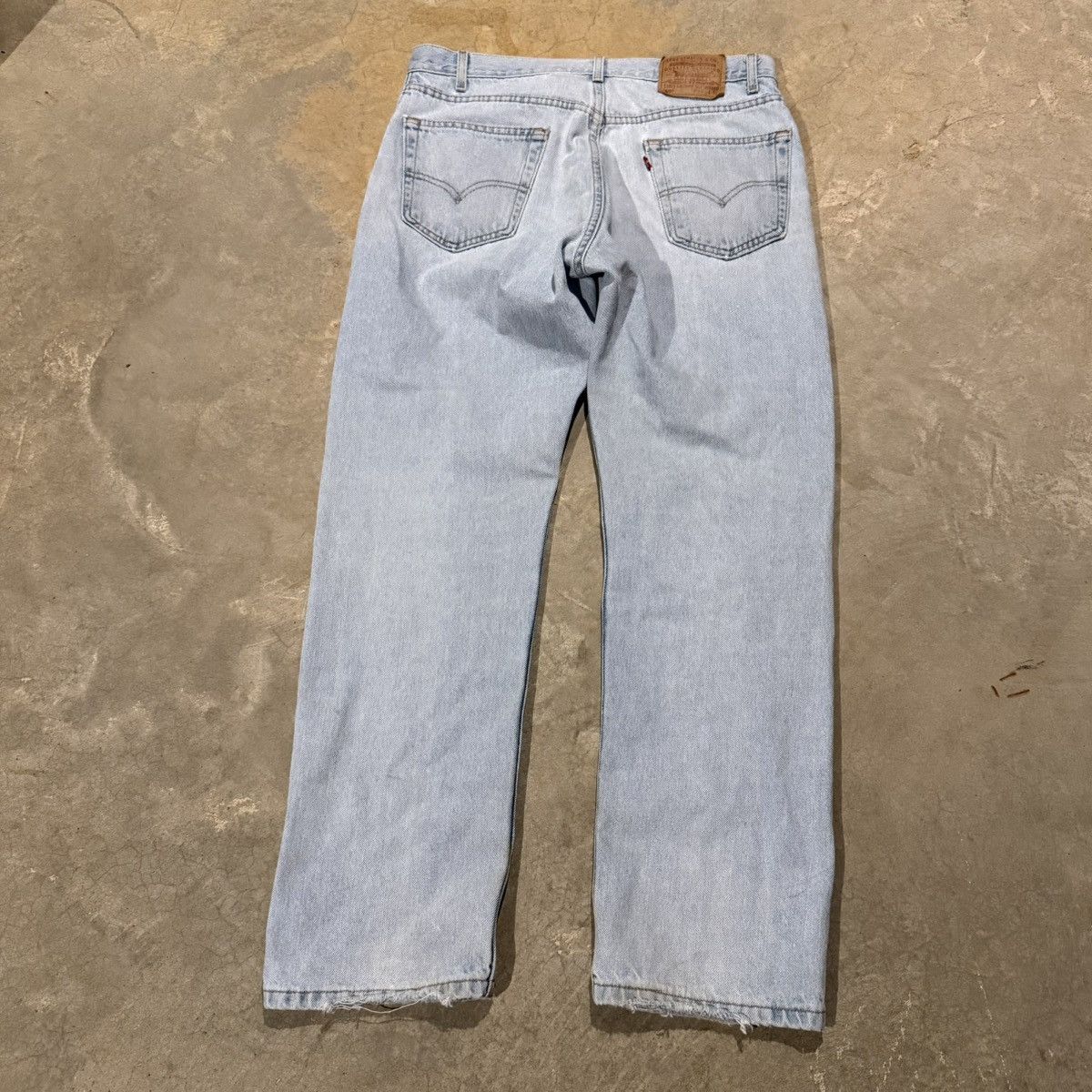 Levi's Vtg 1990s Levi’s 505 Faded Distressed Jeans USA Grunge ERD Size US 35 - 8 Thumbnail
