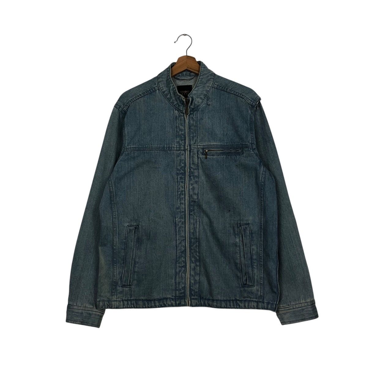 Japanese Brand 📌Vintage Biker Denim Jacket Person's Jeans Issey Miyake Size US L / EU 52-54 / 3 - 2 Thumbnail