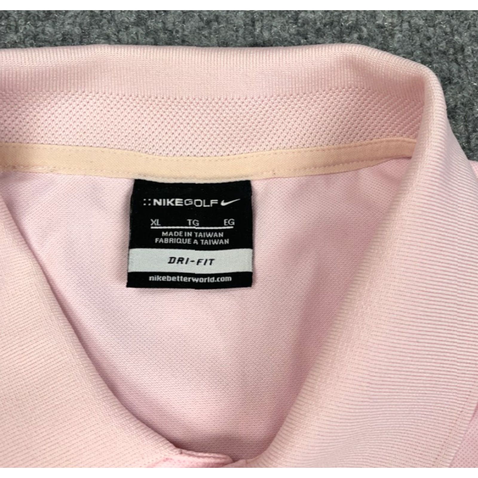 Nike Nike Golf Polo Shirt Adult XL Pink Geometric Pattern Dri-Fit Preppy Retro Check Size US XL / EU 56 / 4 - 3 Thumbnail