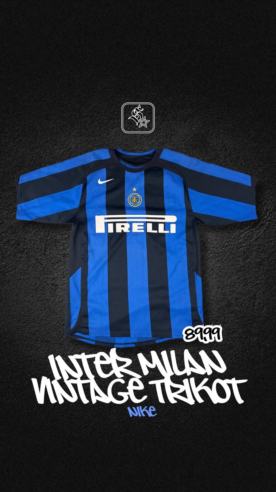 Other Inter Milan [original] 2004/05 Retro Trikot Blau|Schwarz [M] Size US M / EU 48-50 / 2 - 1 Thumbnail