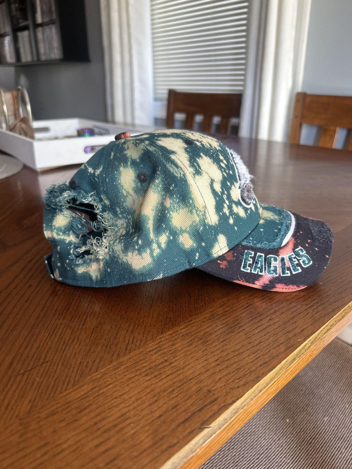 NFL Custom Acid Wash Distressed Eagles Hat Size ONE SIZE - 2 Thumbnail