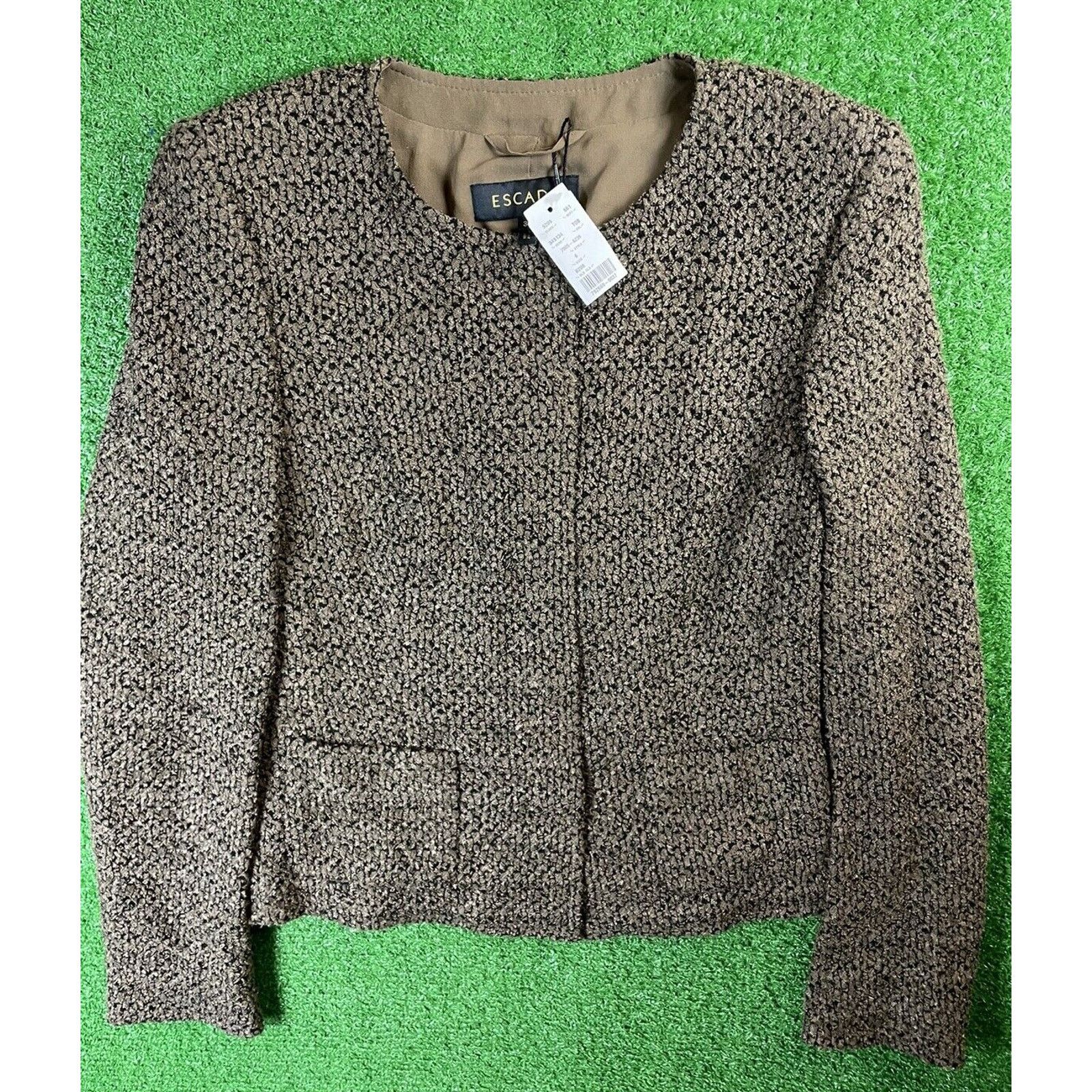 Escada NWT Vintage Escada $1750 RETAIL Beige 36 Small Jacket Top Size S / US 4 / IT 40 - 2 Thumbnail
