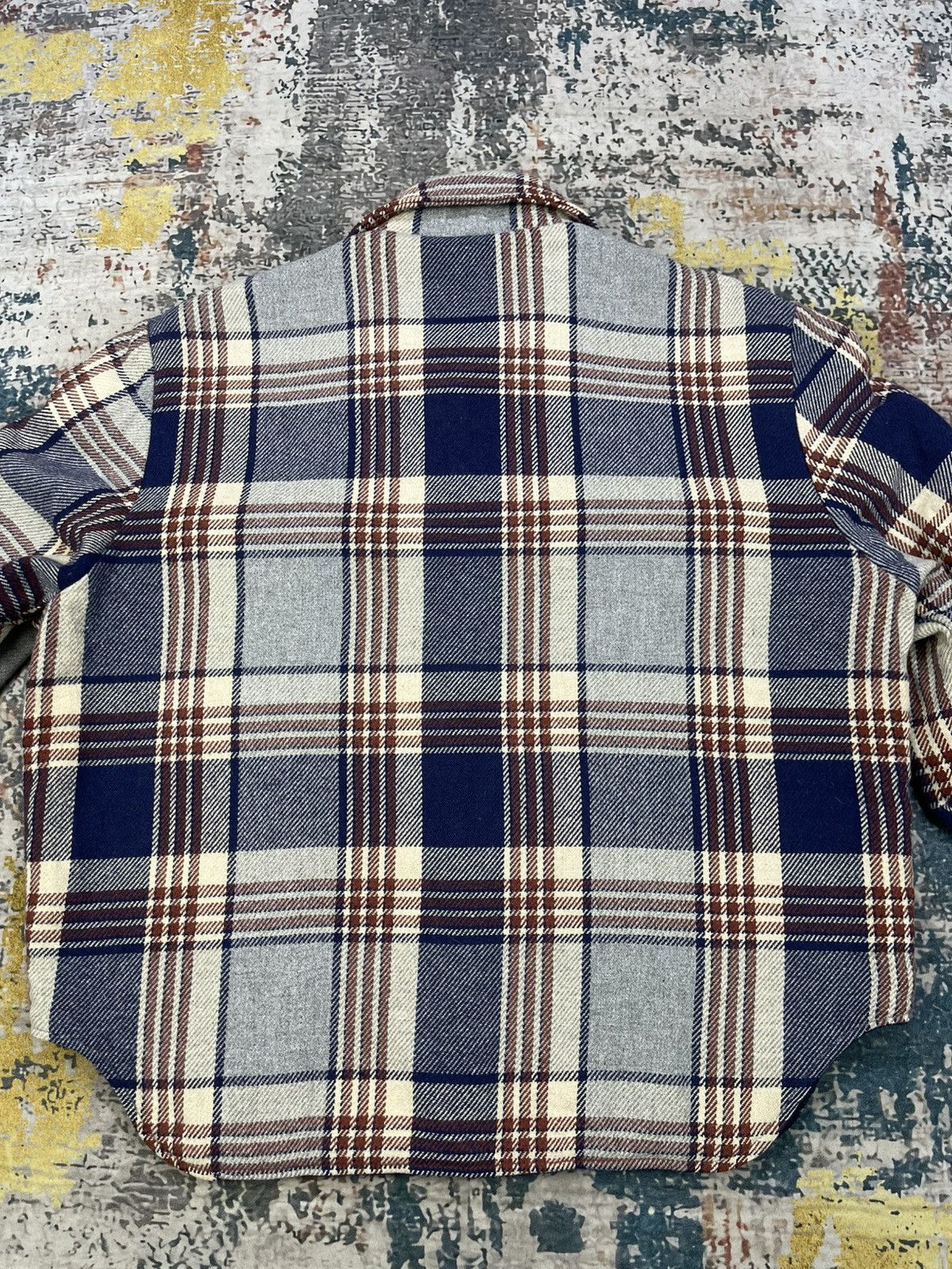 JCPenney Vtg JCpenny Plaid Melton Wool Button Down Overshirt Jacket Size US XL / EU 56 / 4 - 2 Thumbnail