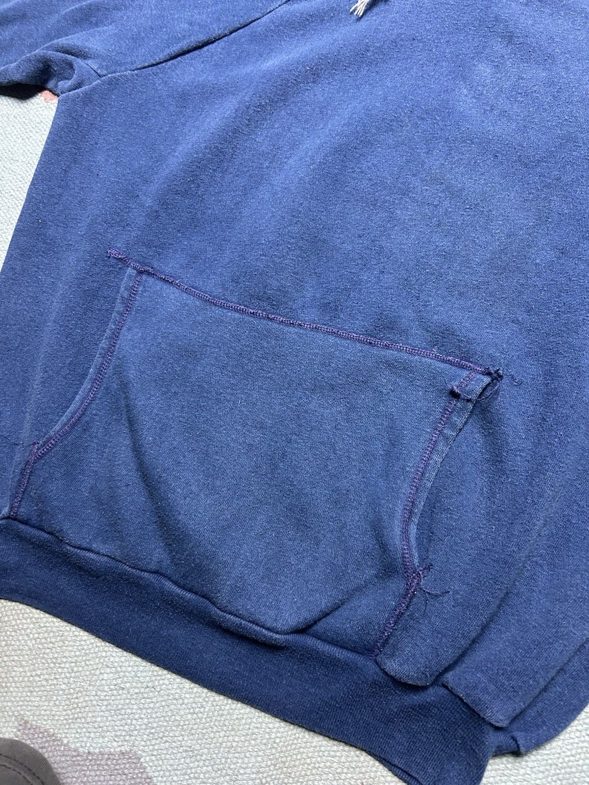 Vintage Vintage 70s hoodie sweatshirt gussets navy blue Sears XL Size US XL / EU 56 / 4 - 3 Thumbnail