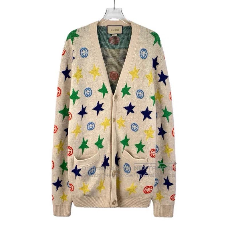 Gucci Gucci Multi-colour five-pointed star double G inlaid wool Size M / US 6-8 / IT 42-44 - 1 Thumbnail