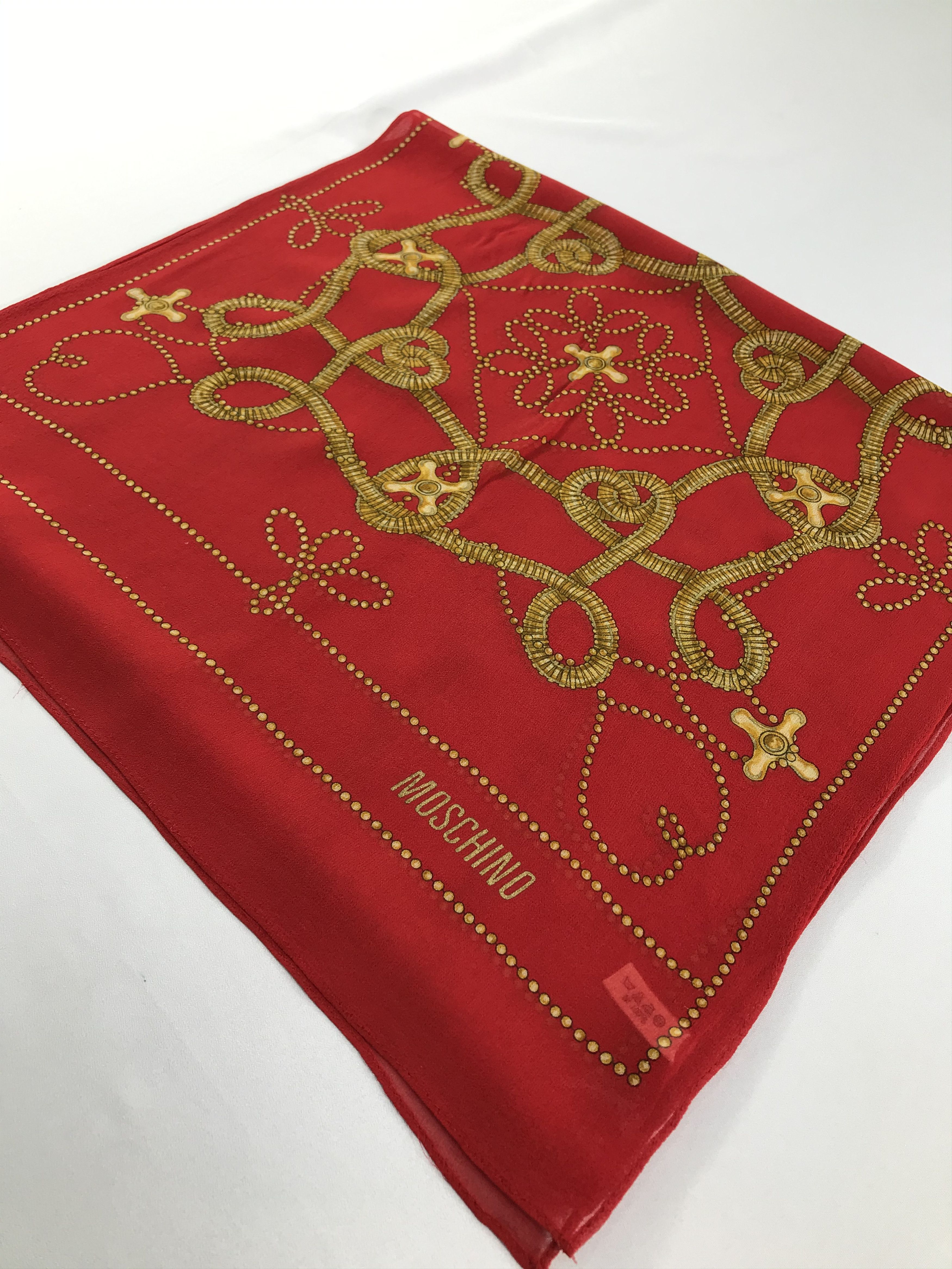 Vintage Vintage Moschino Silk Scarf Size ONE SIZE - 3 Thumbnail