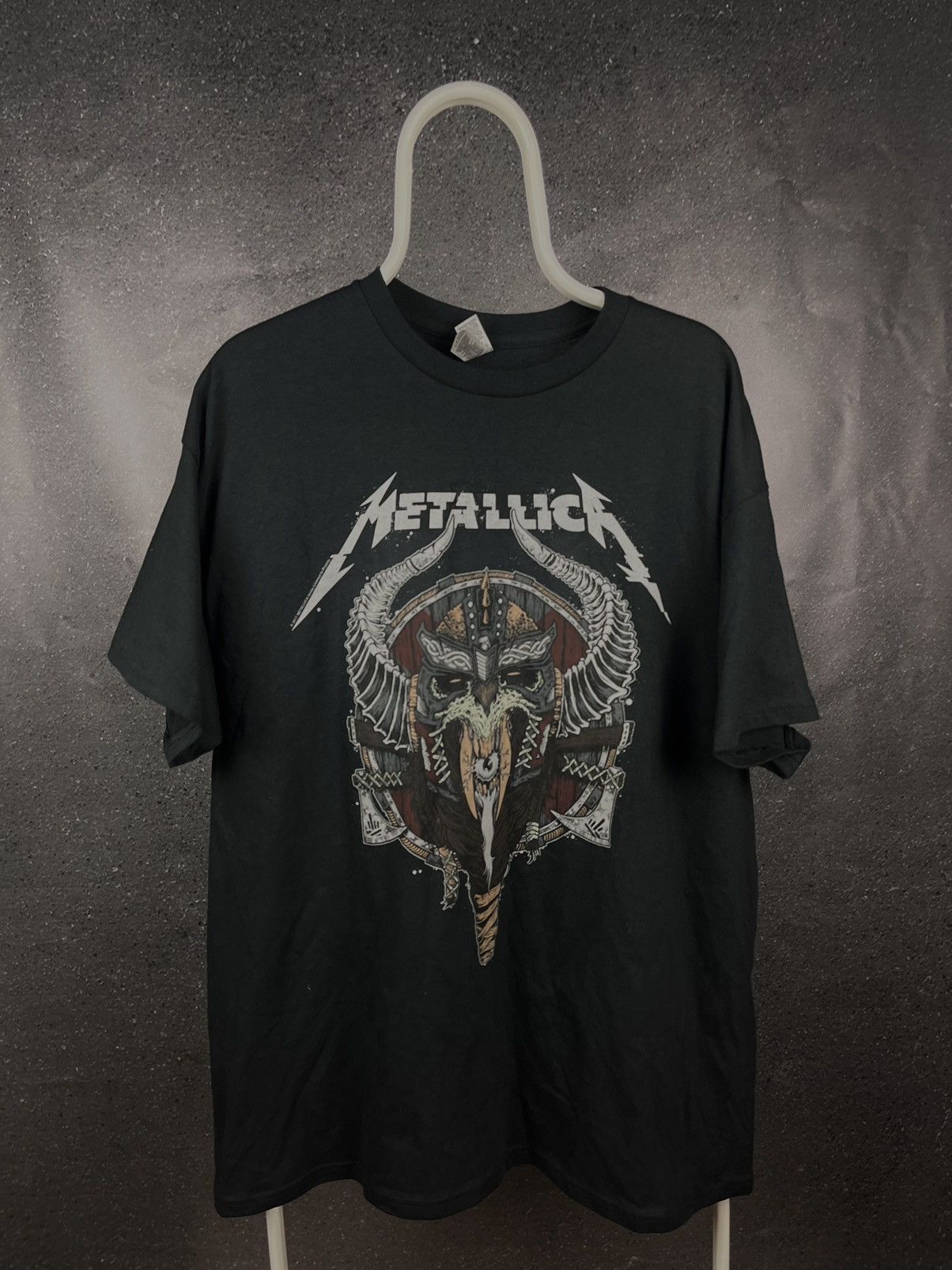 Official Metallica Viking Logo T-Shirt - Men's Black Band Tee, Unisex Sizing