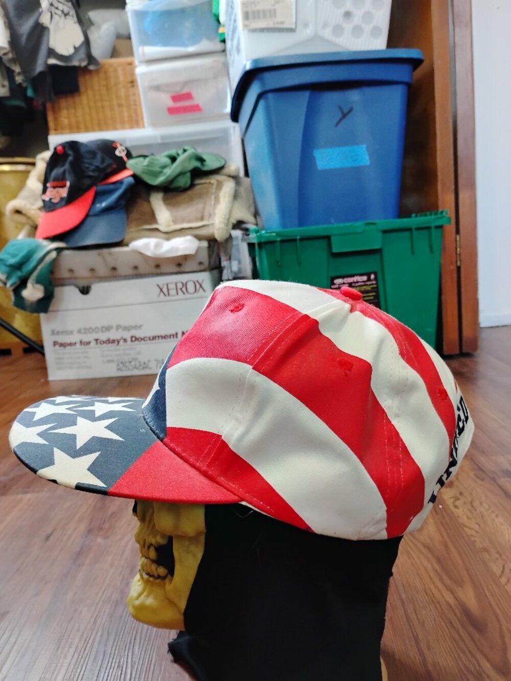 Other Vintage United States USA Flag AOP Snap Hat Cap Size ONE SIZE - 2 Thumbnail