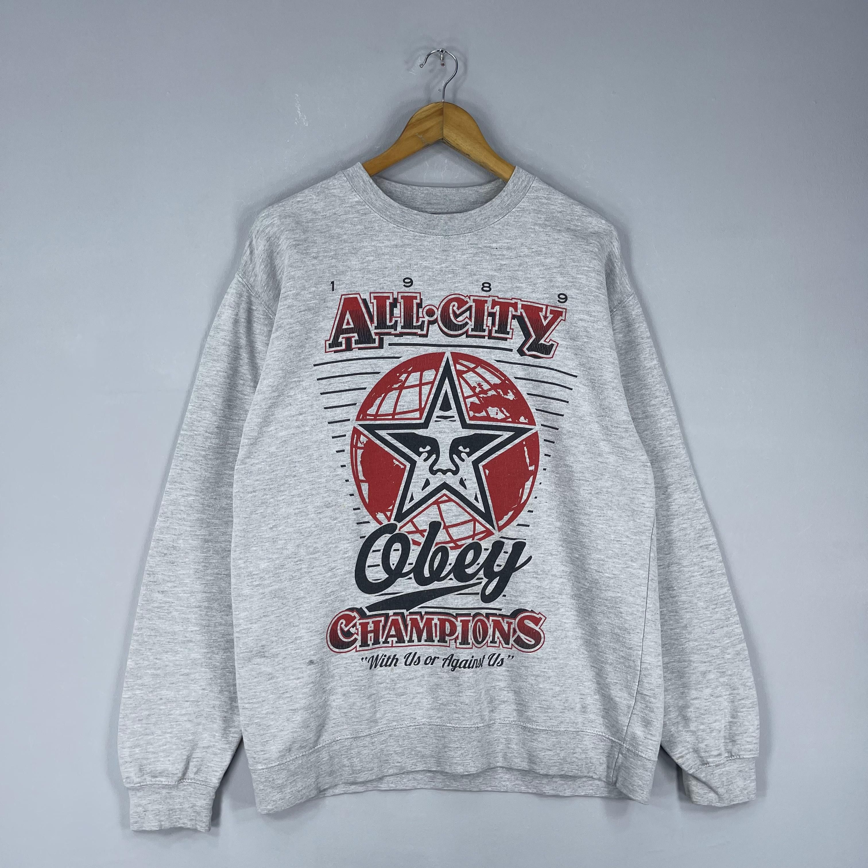 Obey Vintage Y2K OBEY All City Champions Crewneck Sweatshirt Size US L / EU 52-54 / 3 - 3 Thumbnail