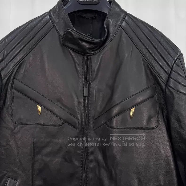 Fendi Fendi Black Lamb Leather Small Monster Biker Jacket Size US M / EU 48-50 / 2 - 3 Thumbnail