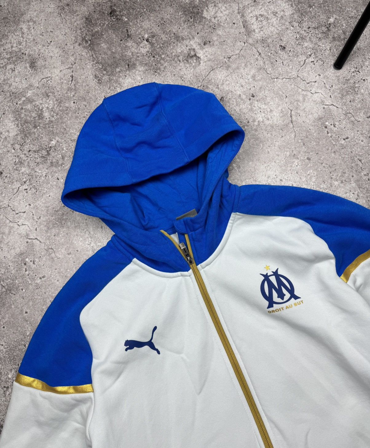 Puma Vintage Puma Marseille Y2K Drill PSG Track Zip Hoodie Soccer Size US XL / EU 56 / 4 - 2 Thumbnail