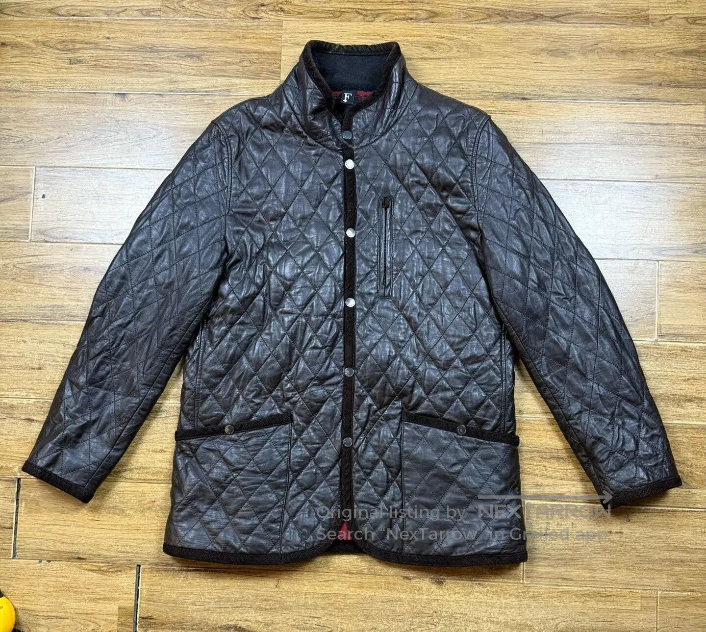 Ferre Men's Leather Jacket by FERRE. Size US L / EU 52-54 / 3 - 1 Thumbnail