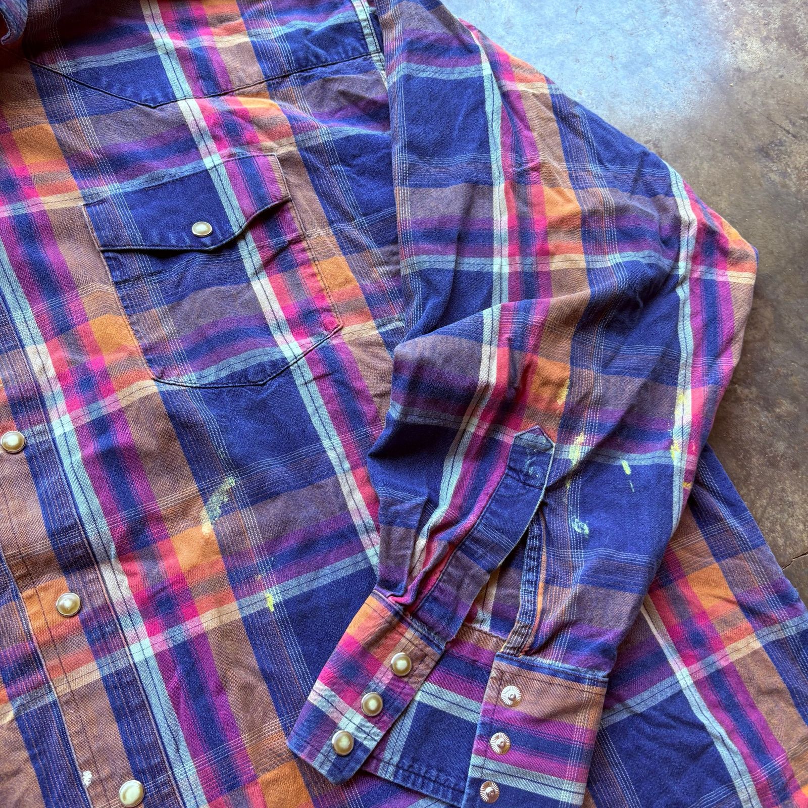 Wrangler Vintage Wrangler Pearl Snap Western Shirt Size US XXL / EU 58 / 5 - 2 Thumbnail