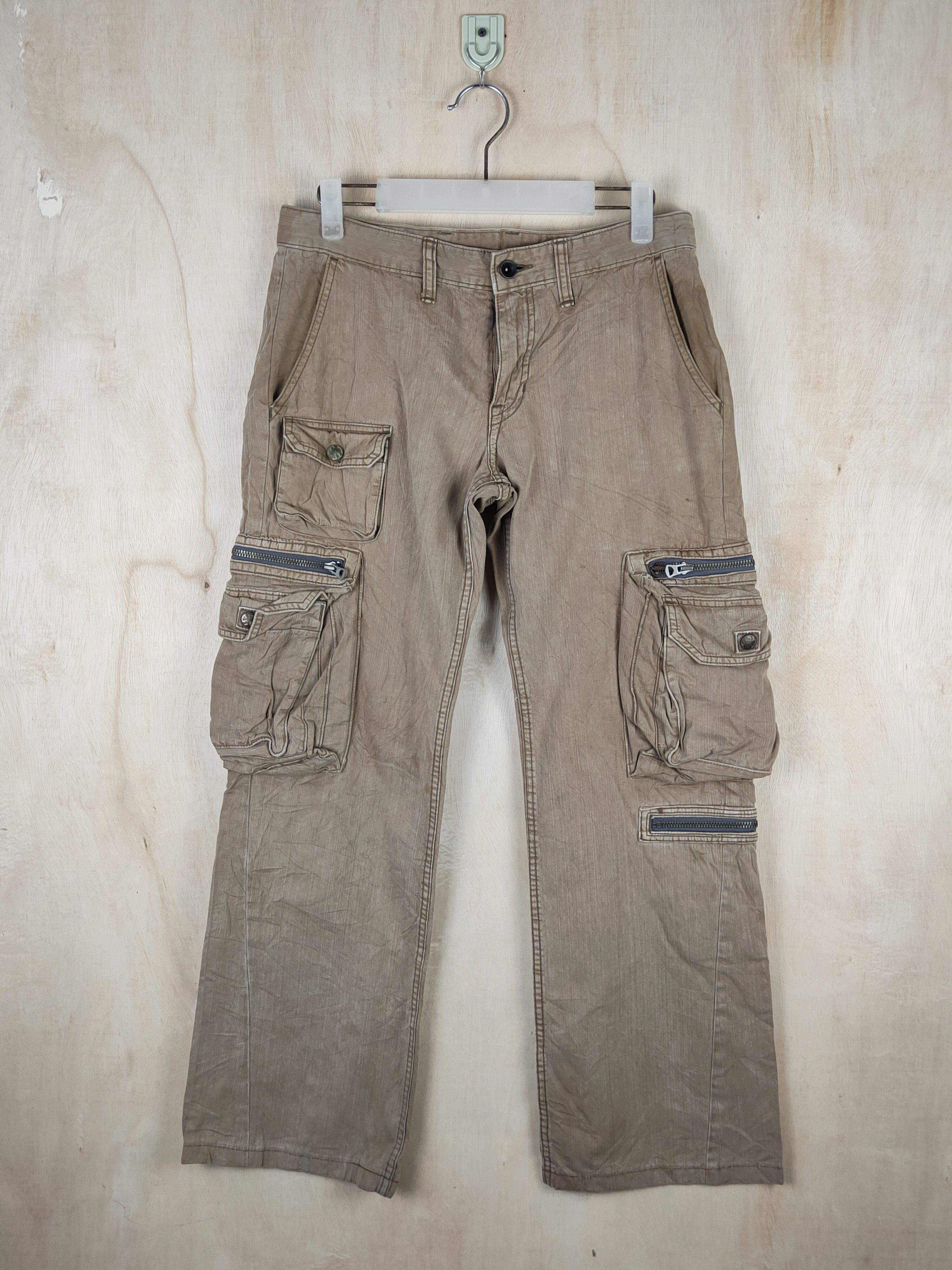 Japanese Brand DL Surplus Brown Multipocket Tactical Cargo Pants #S2444 Size US 30 / EU 46 - 1 Thumbnail