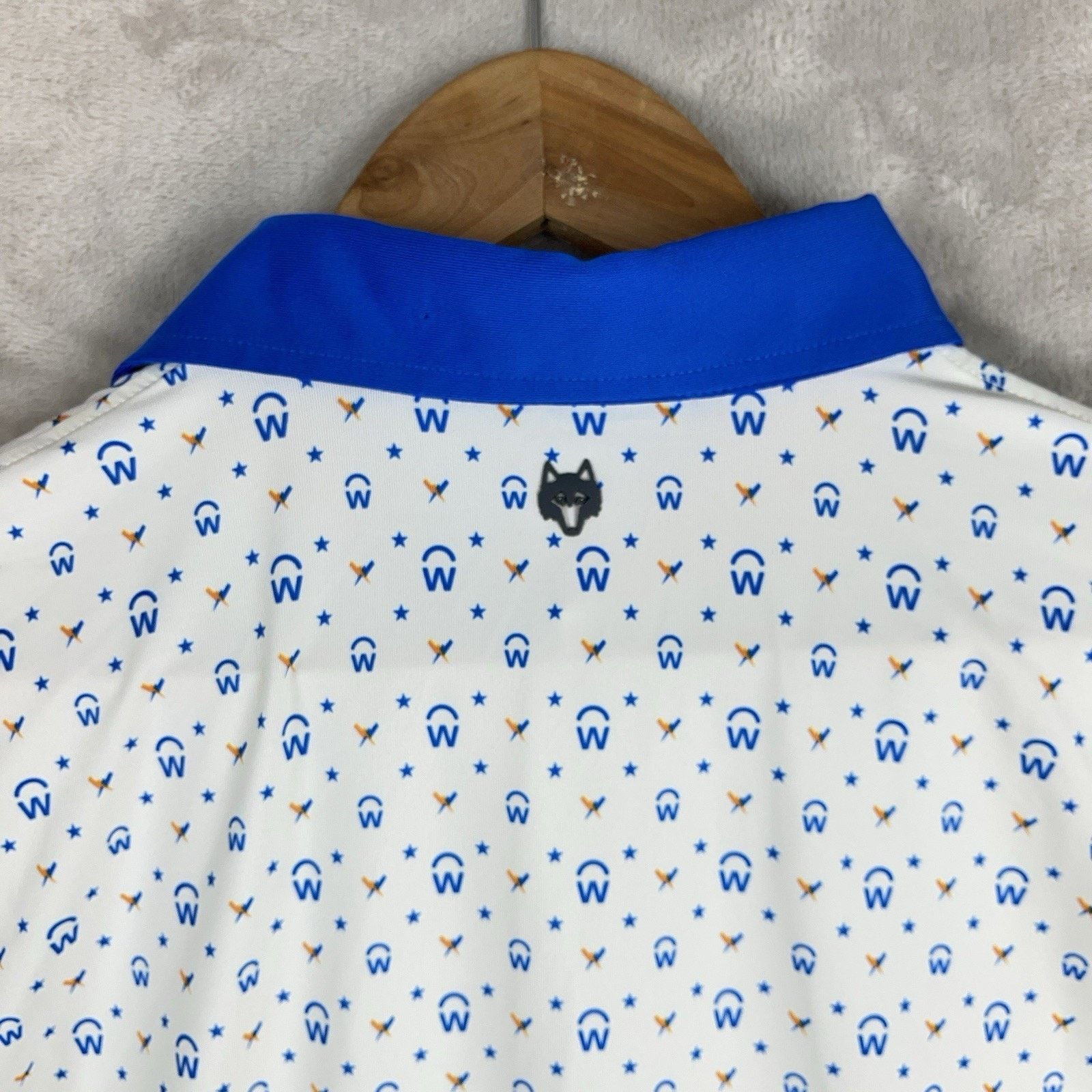 Other Greyson Golf Polo Mens Medium White Blue Workday AOP Size US M / EU 48-50 / 2 - 5 Thumbnail