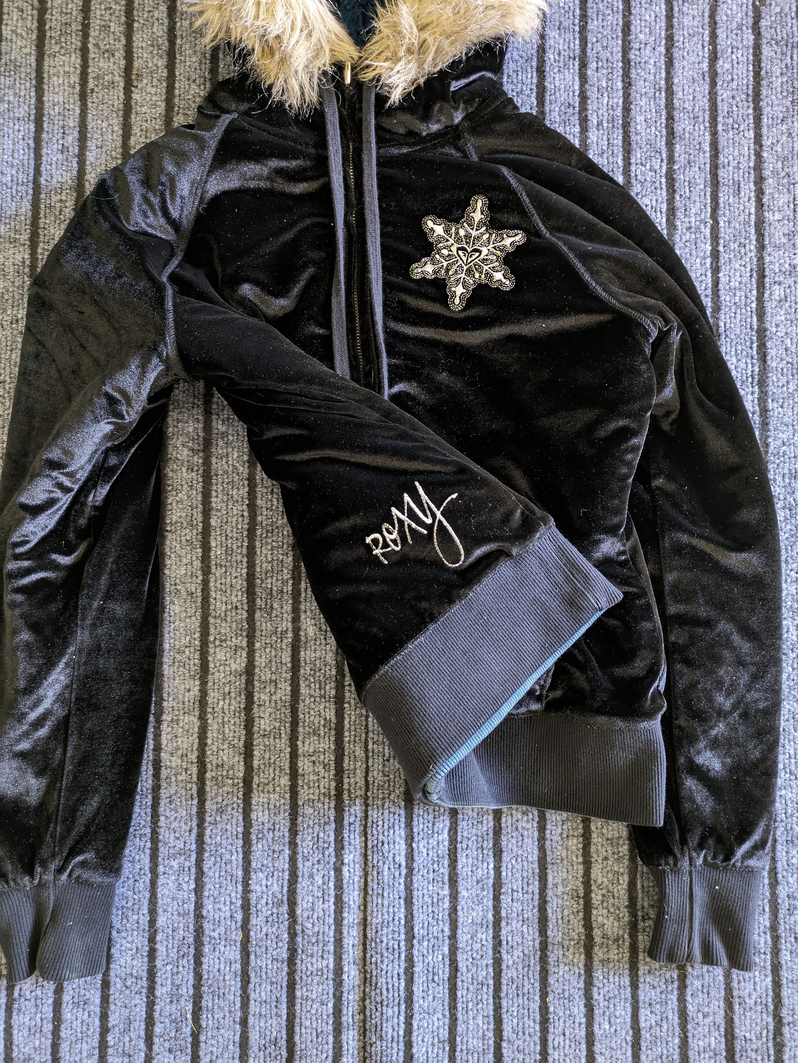 14th Addiction Roxy Reversible Velvet Fur Hoodie Jacket LGB KMRii Size L / US 10 / IT 46 - 4 Thumbnail
