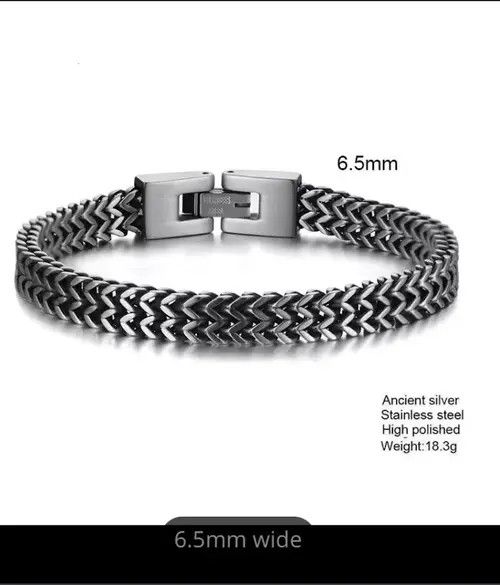 Japanese Brand METAL COLOUR STAINLESS STEEL BALI FOXTAIL CHAIN BRACELET Size ONE SIZE - 1 Thumbnail