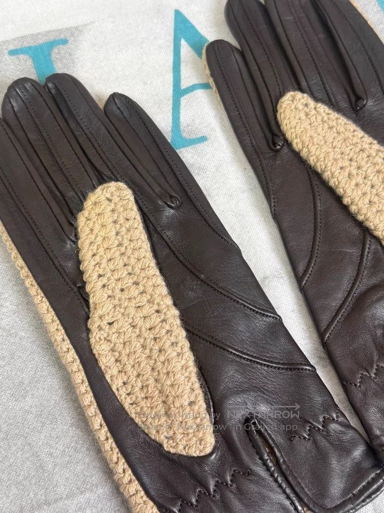 Dries Van Noten Dries Van Noten Patchwork Sheepskin Knit Gloves Size ONE SIZE - 2 Thumbnail