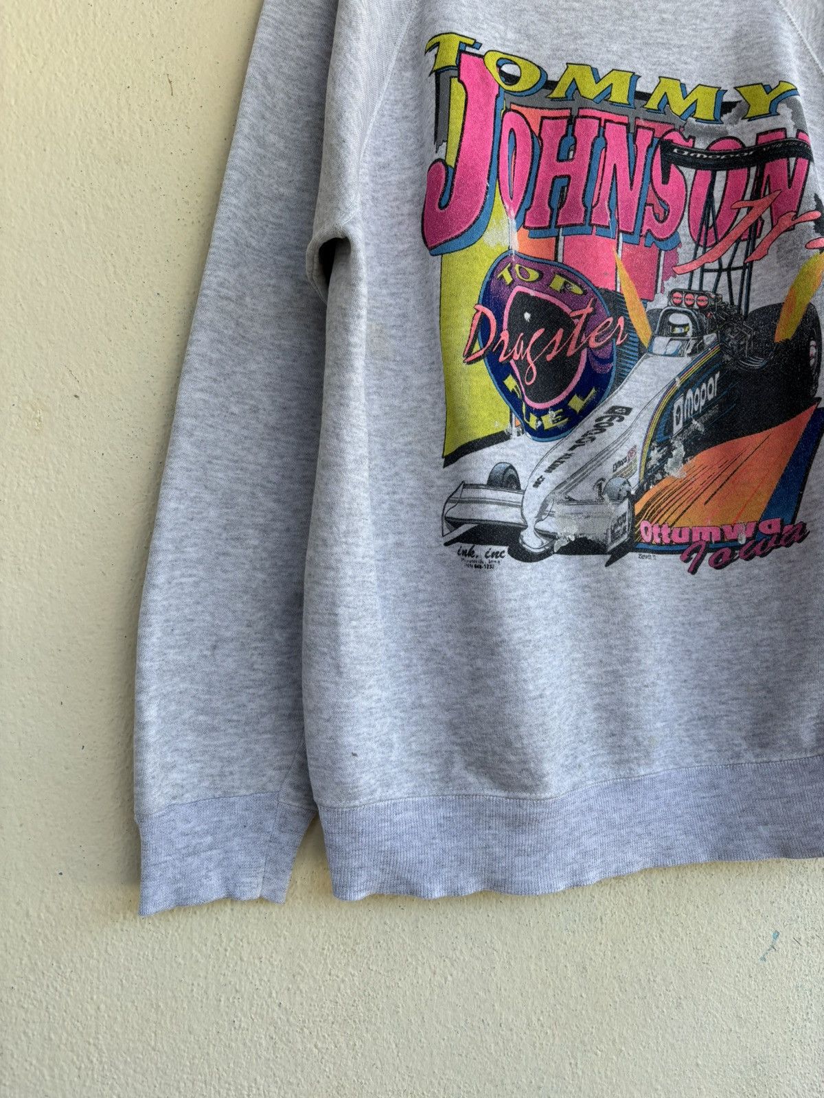 NASCAR × Vintage Vintage 90’s Tommy Johnson Jr. Top Fuel Dragster Sweatshirt Size US XL / EU 56 / 4 - 6 Thumbnail