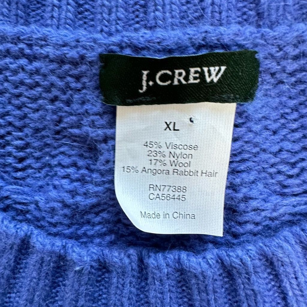 J.Crew J. Crew Cable Knit Wool Crewneck Pullover Sweater in Blue XL Size XL / US 12-14 / IT 48-50 - 10 Thumbnail