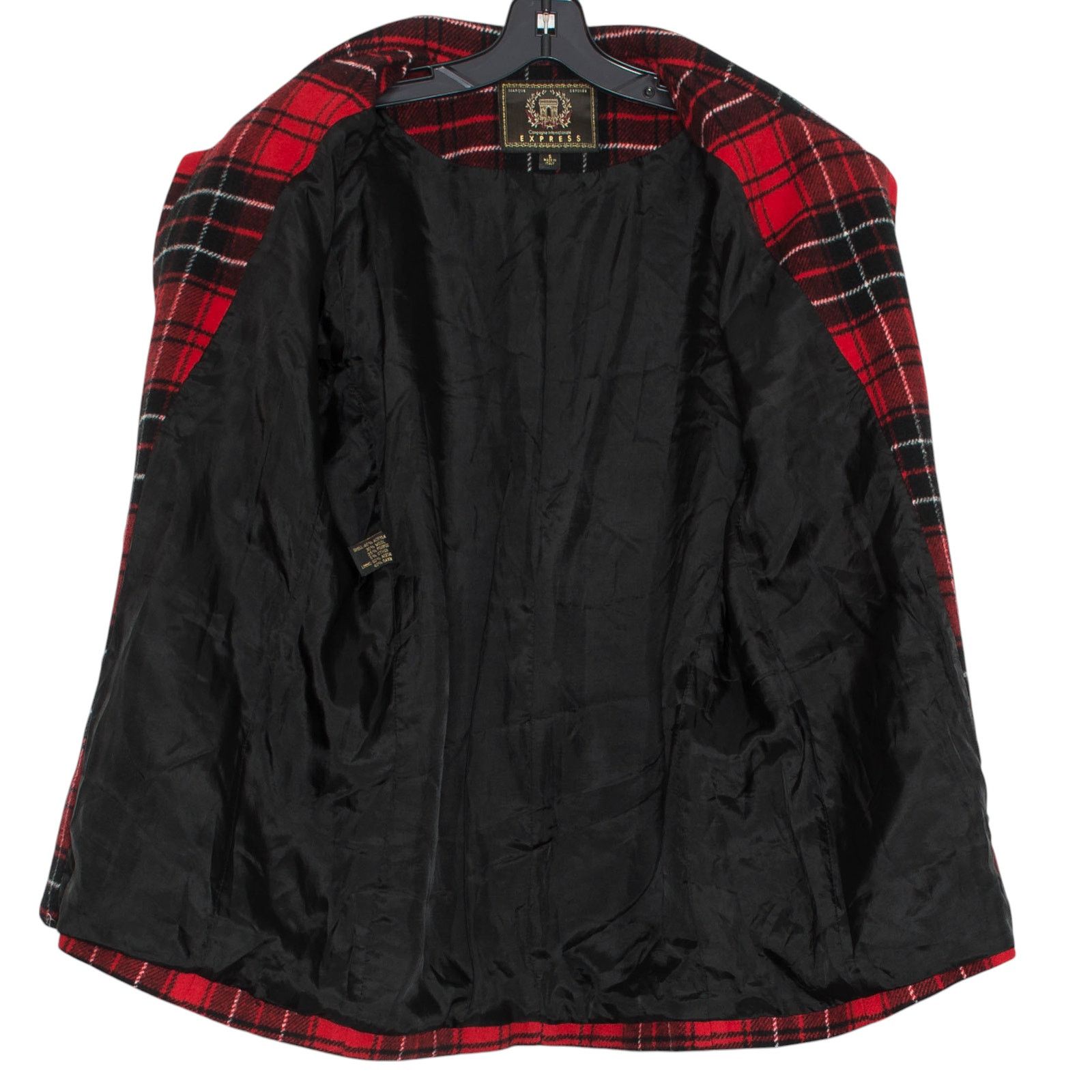 Express Vintage Express Blazer Wool Academia Preppy Plaid Red Small Size S / US 4 / IT 40 - 2 Thumbnail