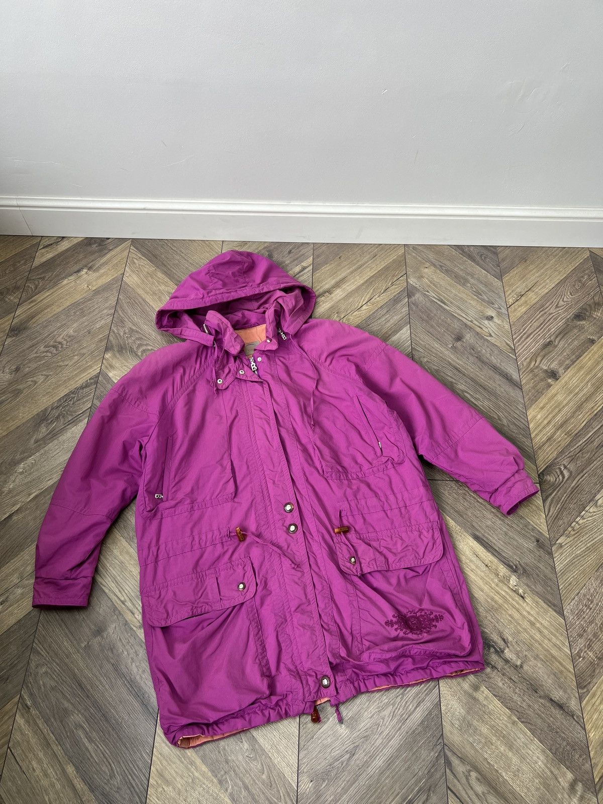 Bogner Vintage Bogner Women’s Magenta Hooded Parka Outdoor Jacket Size L / US 10 / IT 46 - 5 Thumbnail