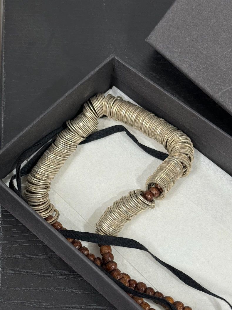 Ann Demeulemeester Ann demeulemeester Round Ring Wood Beaded Necklace Size ONE SIZE - 4 Thumbnail