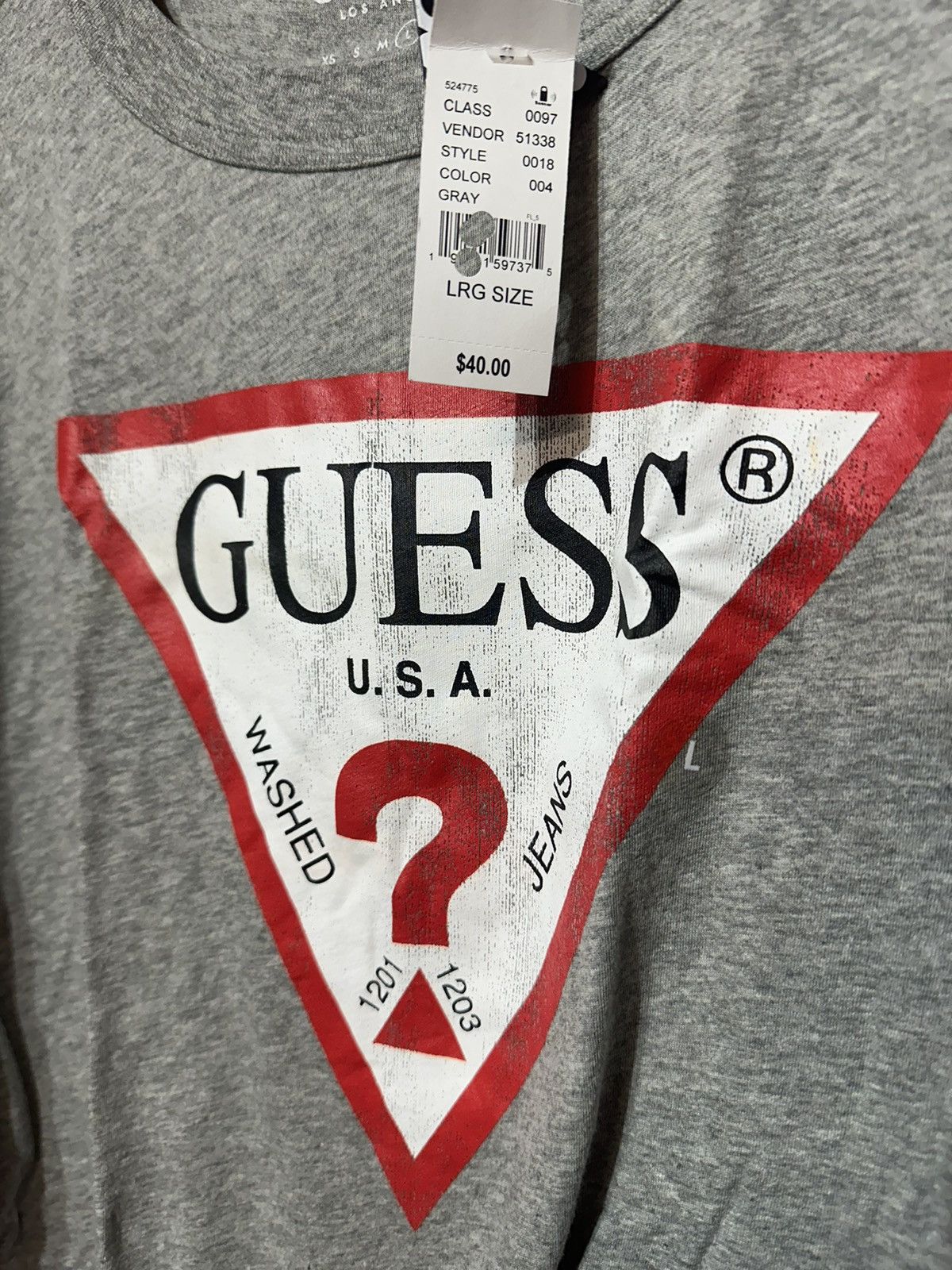 Guess Guess Classic Logo Tee Grey Size US L / EU 52-54 / 3 - 3 Thumbnail