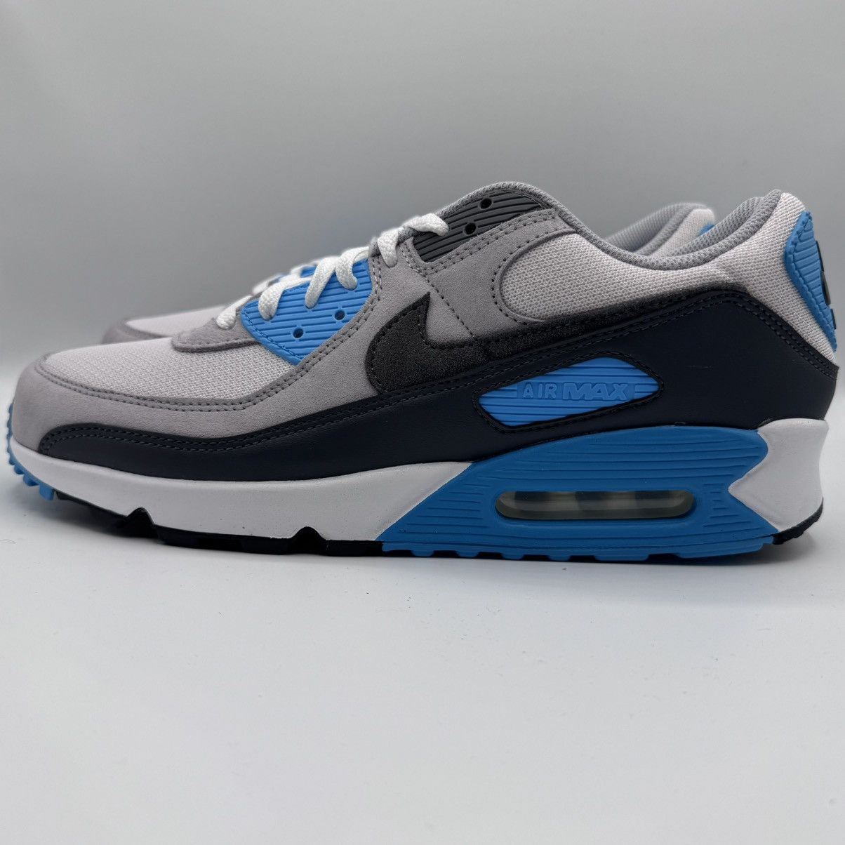 Nike Nike Air Max 90 Men's Size 11.5 Blue White Grey Size US 11.5 / EU 44-45 - 3 Thumbnail