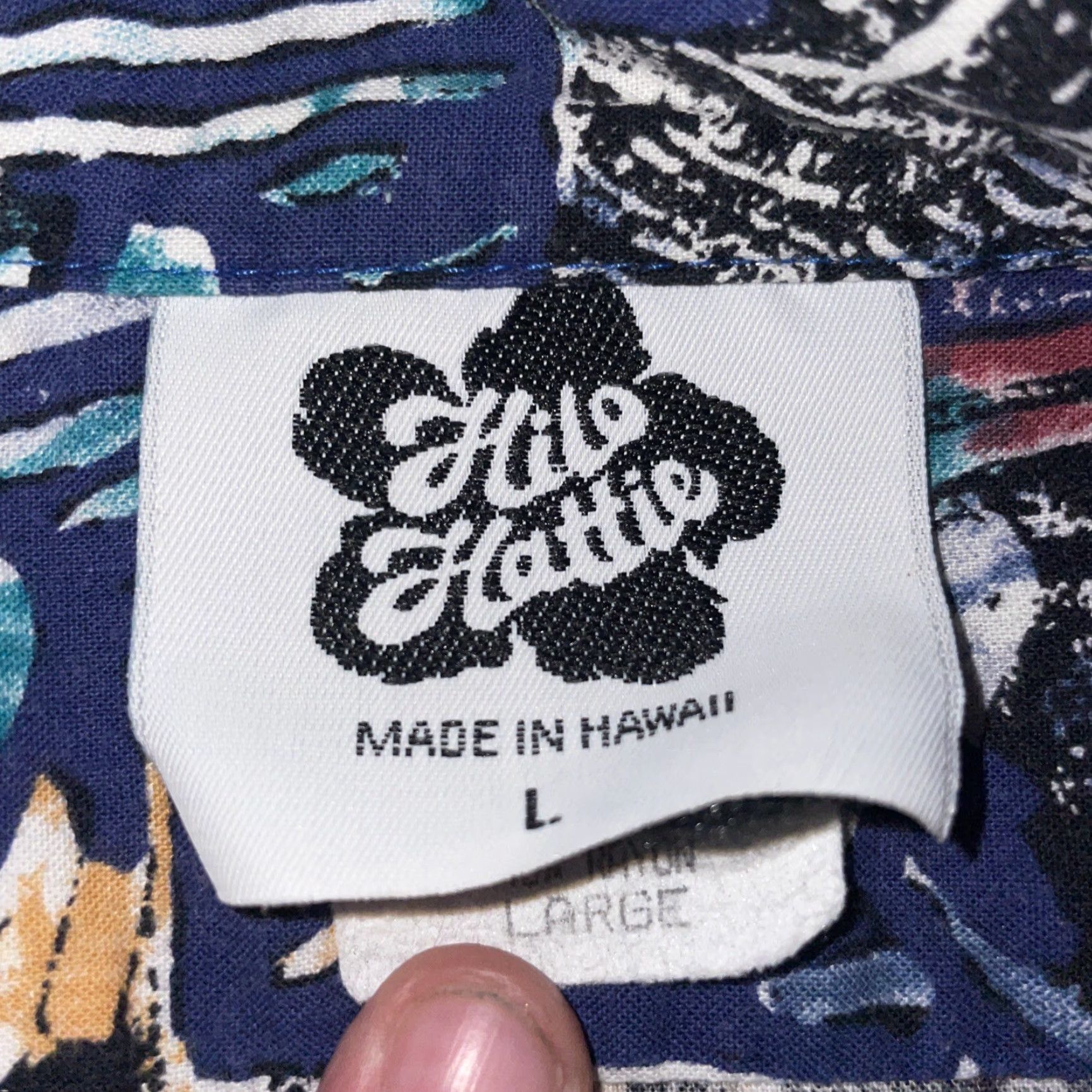 Hilo Hattie VINTAGE Hilo Hattie Blue Geometric Hawaiian Shirt Mens L Size US L / EU 52-54 / 3 - 3 Thumbnail