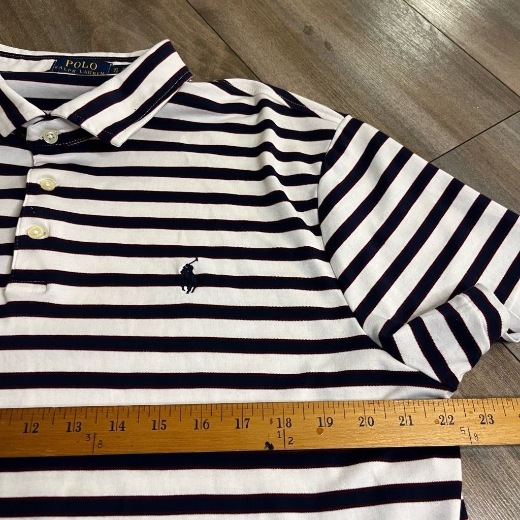 Polo Ralph Lauren Polo Ralph Lauren Blue Stripe Polo Shirt Men XL Bin B-53 Size US XL / EU 56 / 4 - 5 Thumbnail