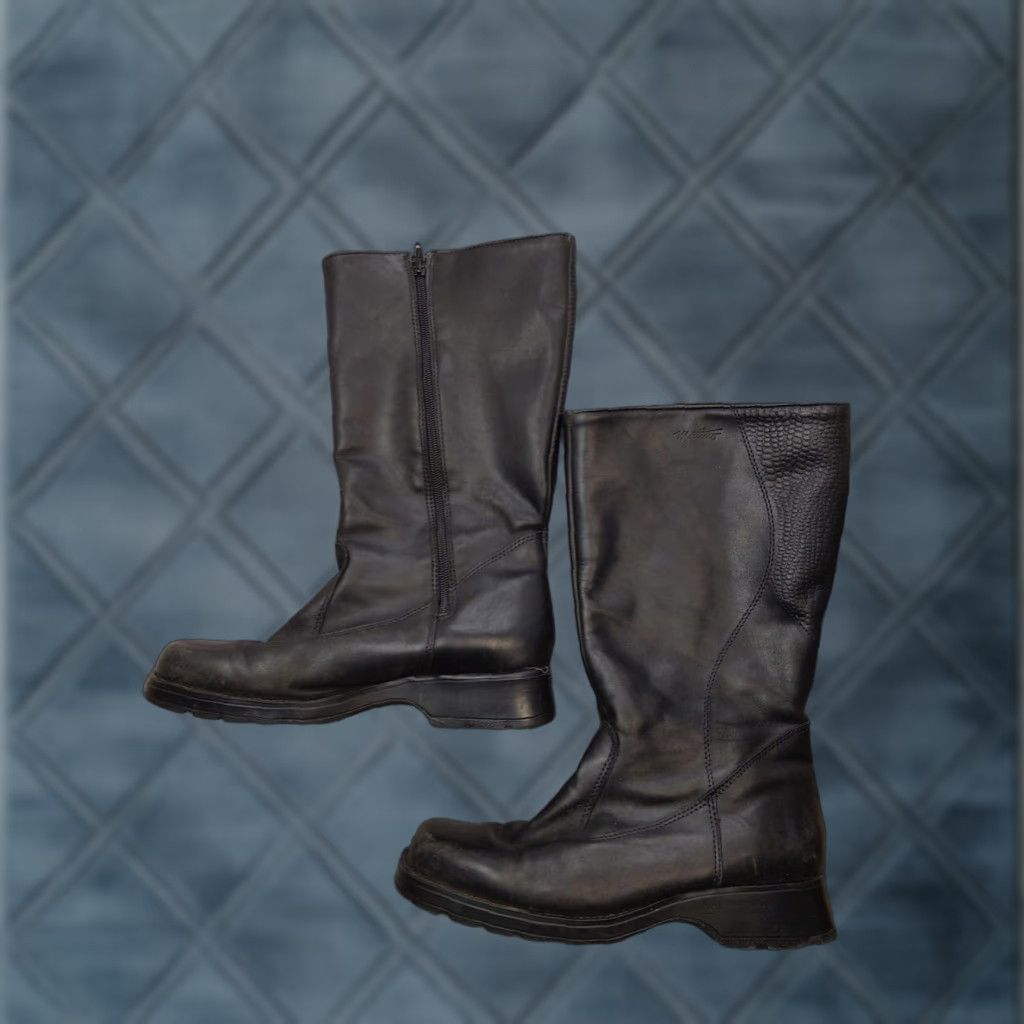 Vintage Martino Snow Boots Womens 10 Black Leather Zip Mid-Calf Lined Canada 064164 Size US 10 / IT 40 - 1 Thumbnail