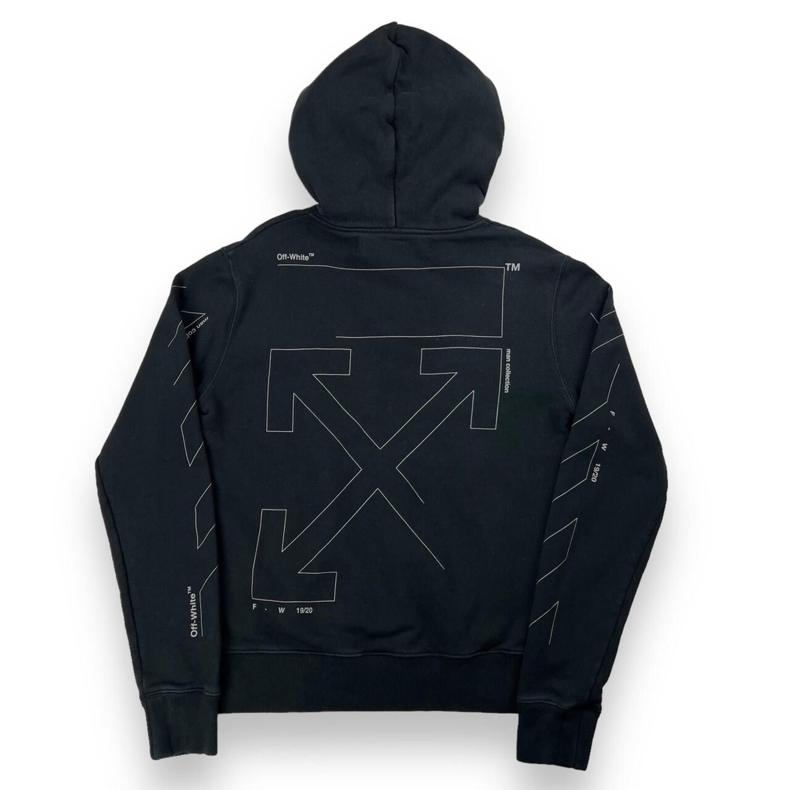 Off-White Off-White Unfinished Arrows Black Hoodie Size US XS / EU 42 / 0 - 2 Thumbnail
