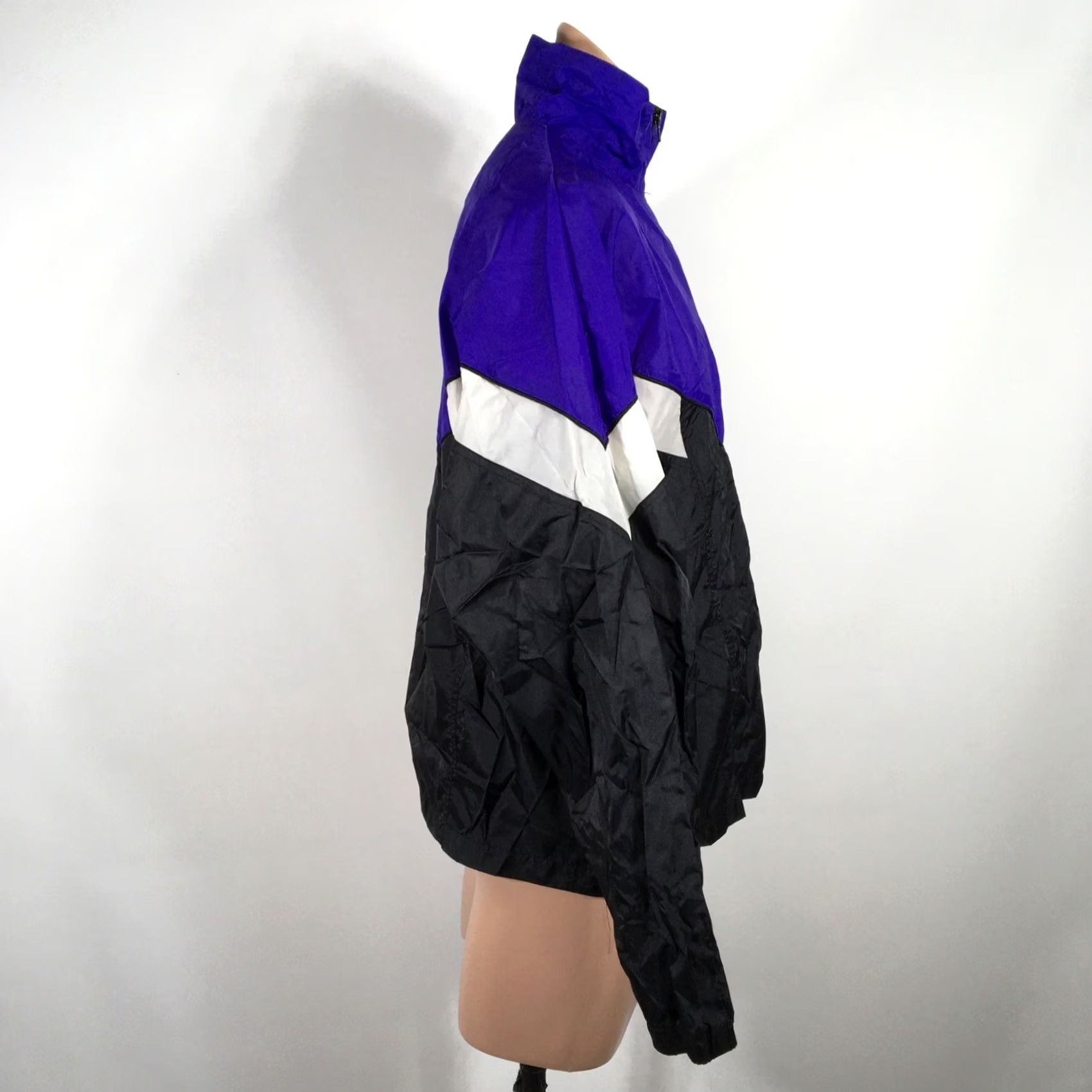 Asics ASICS Windbreaker Jacket Mens M Purple 80s 90s Vintage Lightweight Detachable Hood Nylon Rain Winter Trackstyle Size US M / EU 48-50 / 2 - 5 Thumbnail