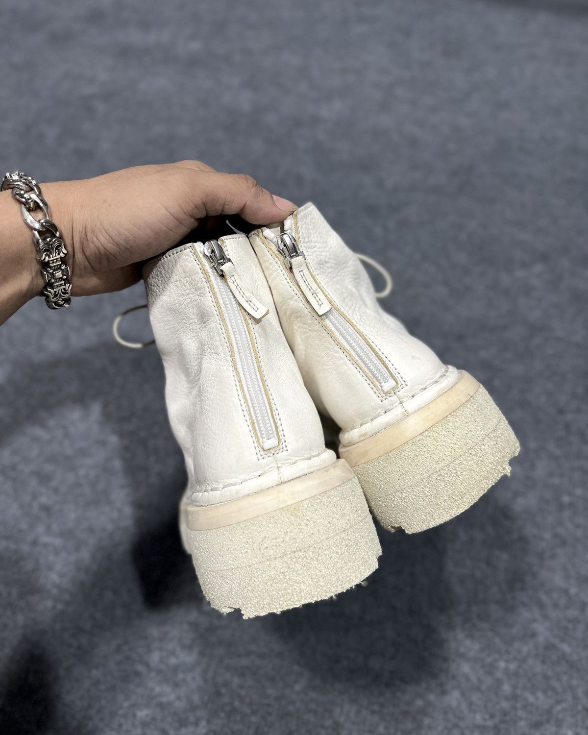 Marsell Marsèll White Lace Up Platform Ankle Boots Size US 9.5 / EU 42-43 - 9 Thumbnail