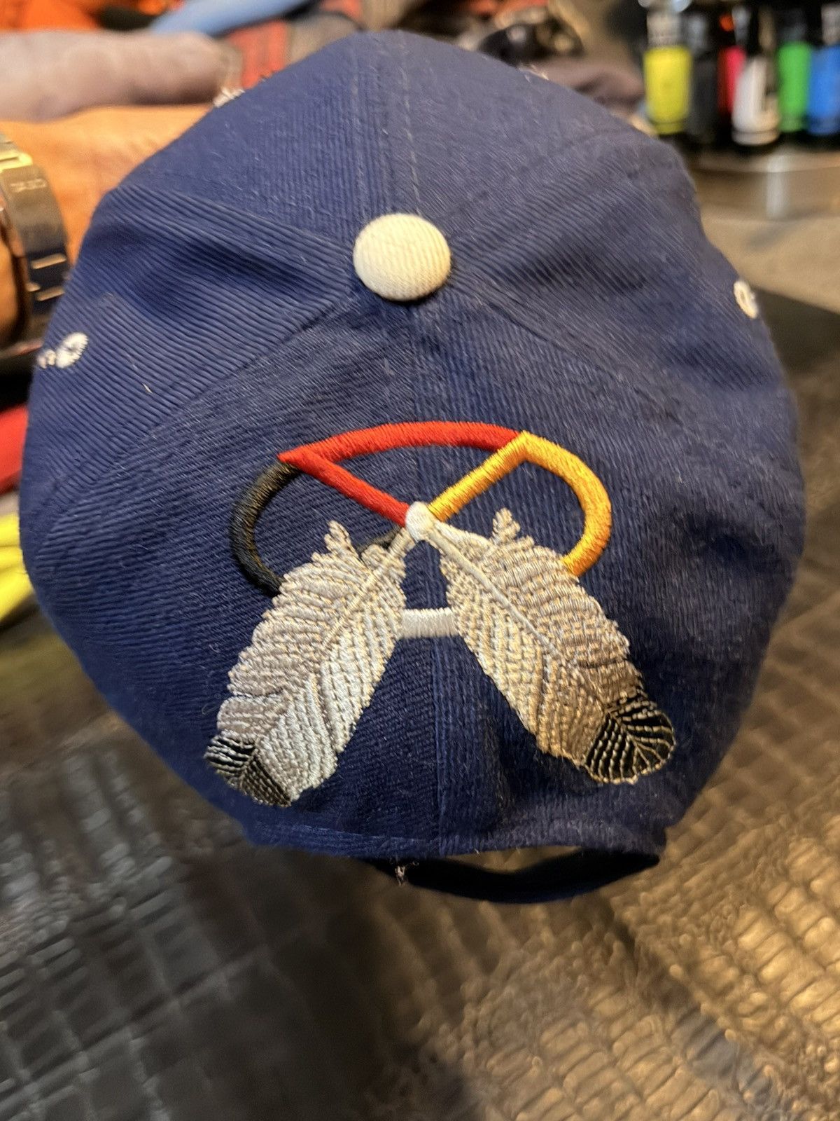 Native NATIVE Pow Wow Trail Eagle Embroidered Blue Baseball Cap Size ONE SIZE - 9 Thumbnail