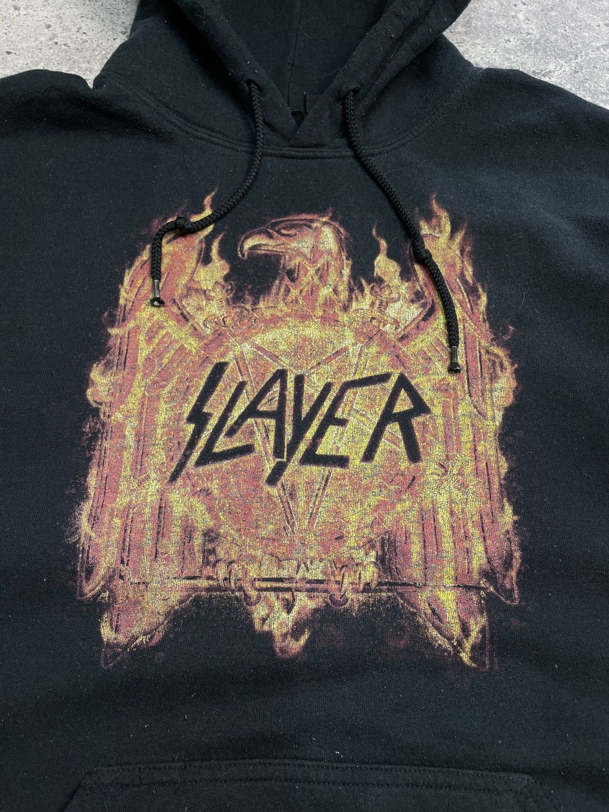 Band Tees Vintage Slayer Boxy Fit Hoodie 00s Rock Tribal Affliction Size US L / EU 52-54 / 3 - 2 Thumbnail