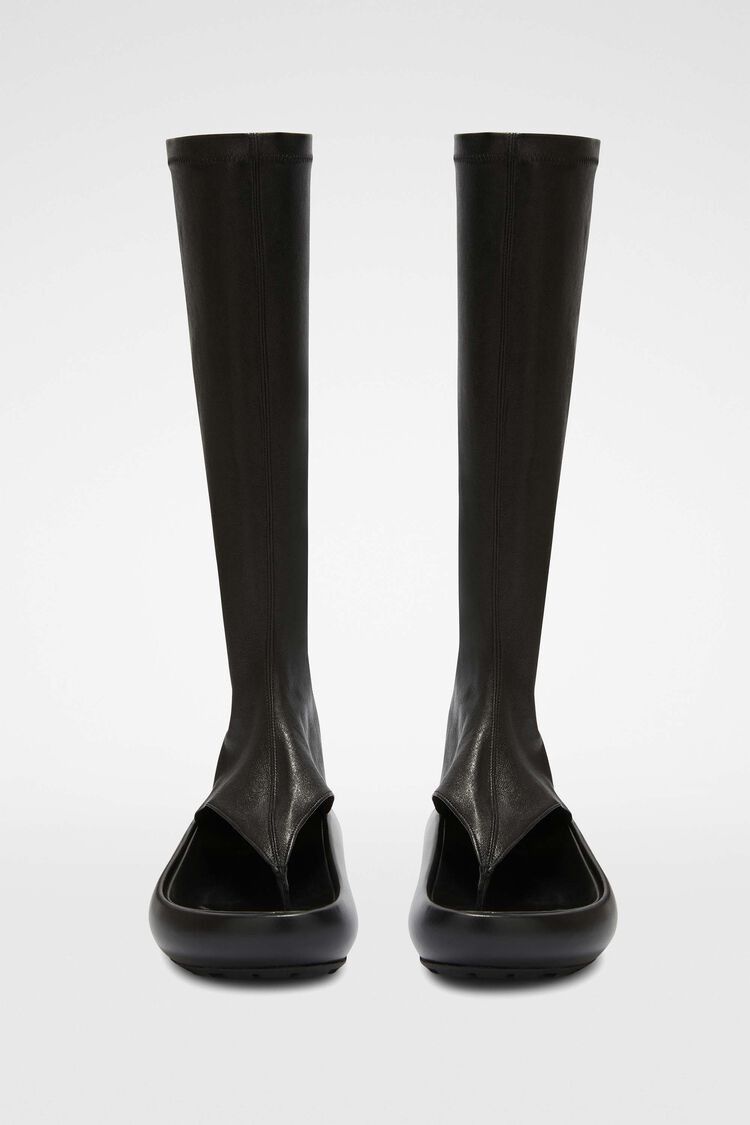 Jil Sander o1w1db10825 Knee Boots in Black Size US 7 / IT 37 - 2 Thumbnail