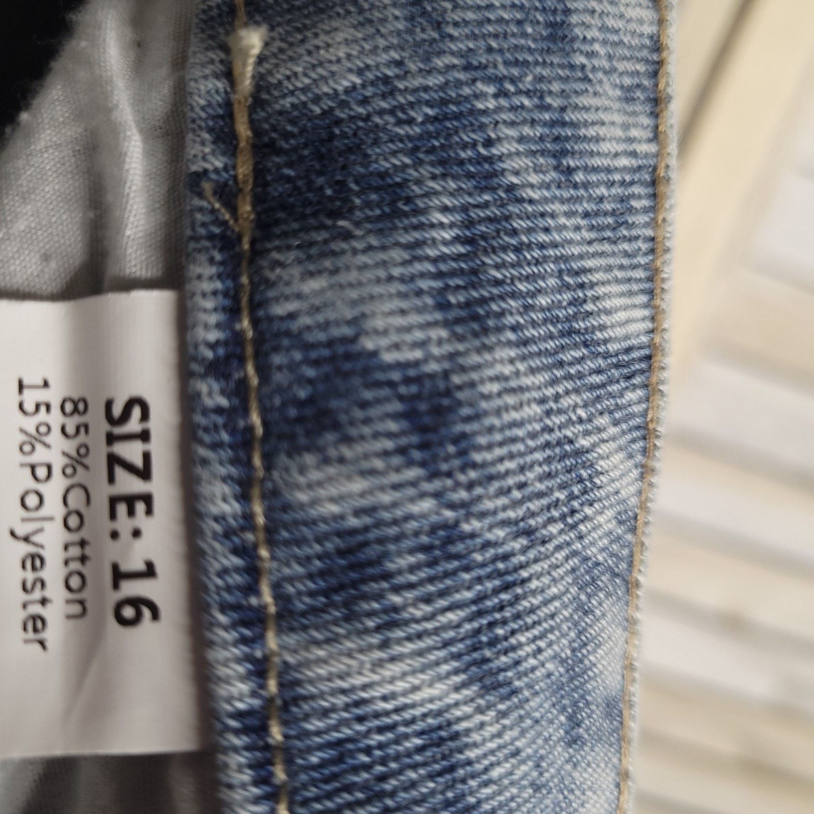 Other Denim Rhinsestone High Waist Shorts Size 16 Denim Cut Off Size 38" / US 16 / IT 52 - 8 Thumbnail