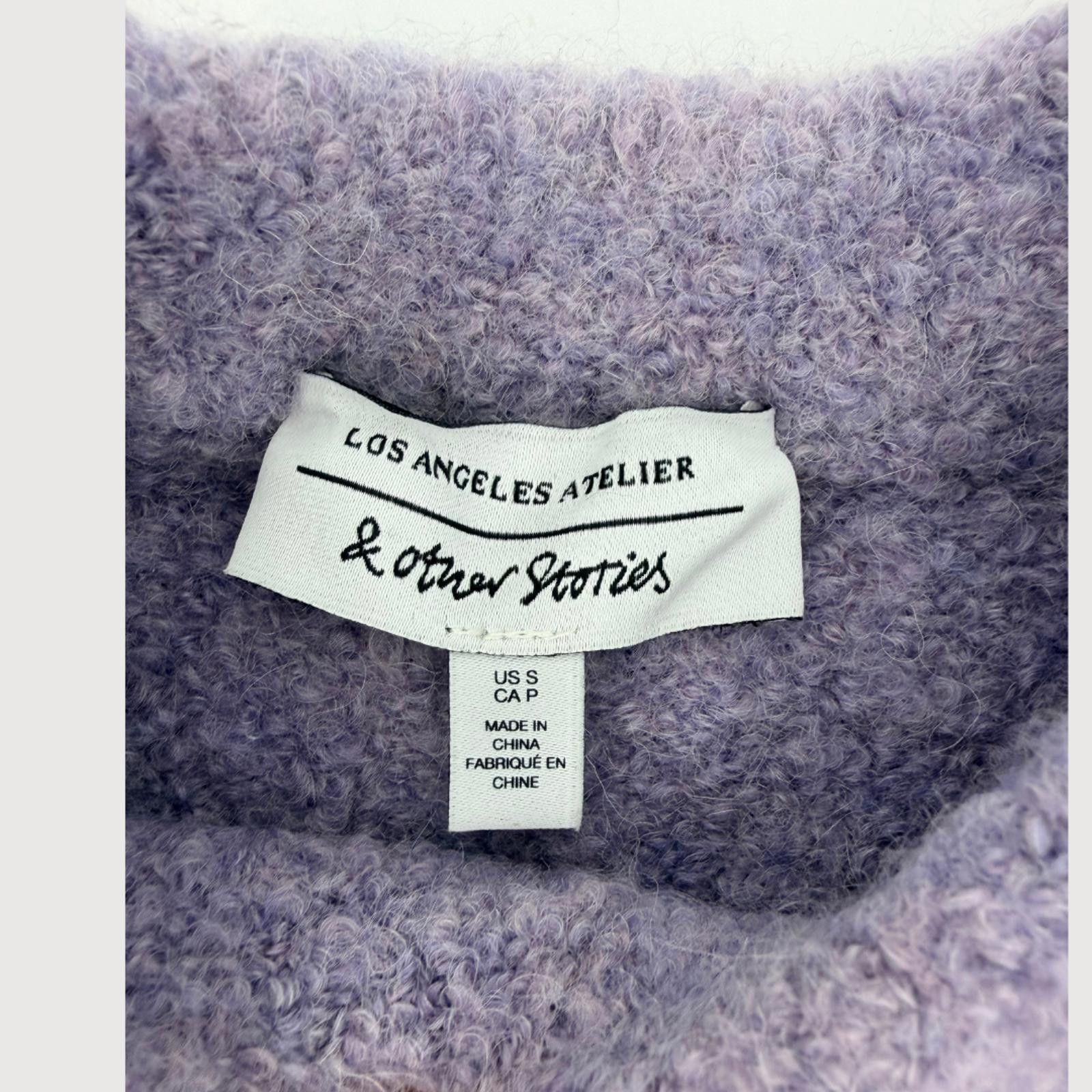 Other & Other Stories Alpaca Sweater Boxy Knit Lavender S Size S / US 4 / IT 40 - 4 Thumbnail