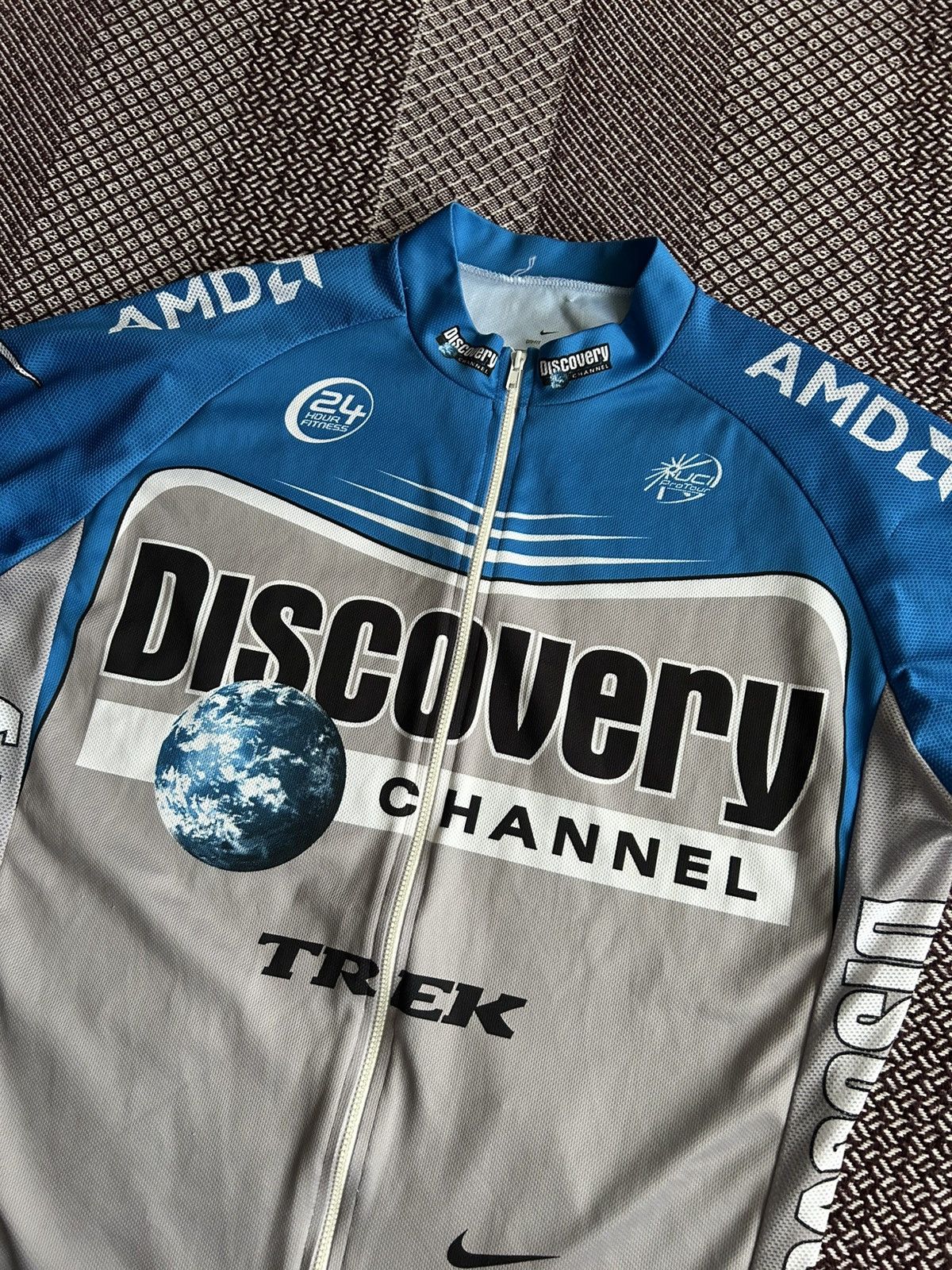 Nike Vintage Nike Discovery Channel Cycling Jersey Mens Size XL Size US XL / EU 56 / 4 - 3 Thumbnail