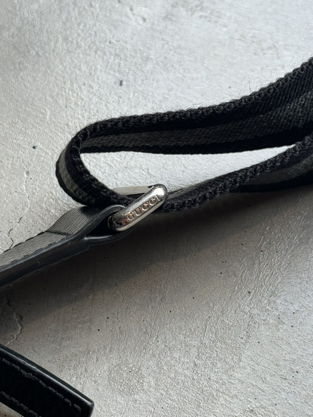 Gucci Gucci Black GG Nylon and Leather Messenger Bag Size ONE SIZE - 4 Thumbnail
