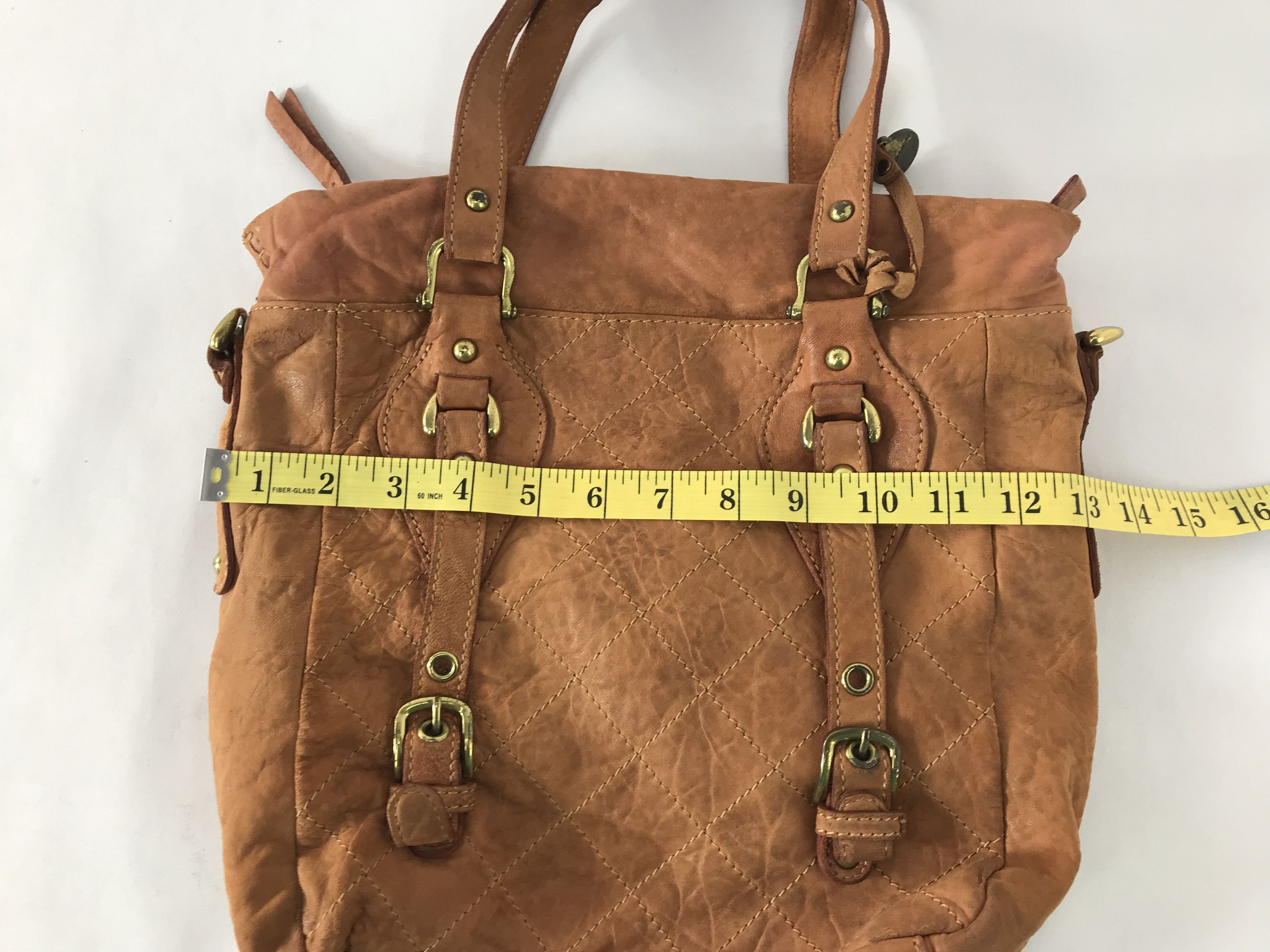 Genuine Leather Rabeanco Jacquard Brown Leather Hand Bag Size ONE SIZE - 12 Thumbnail