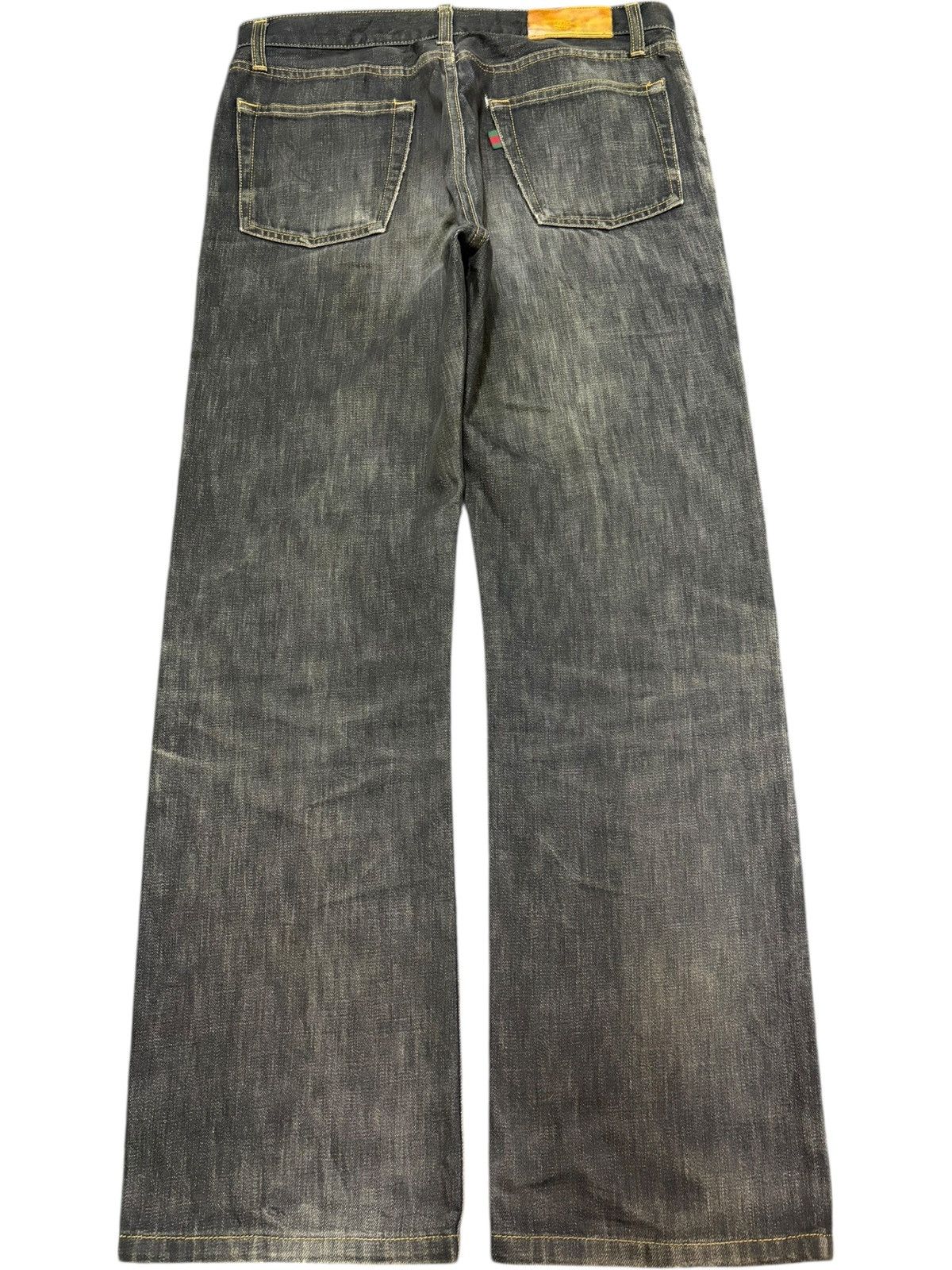 Gucci Vintage Gucci Charcoal Wash Distressed Loose Jeans Size US 30 / EU 46 - 2 Thumbnail