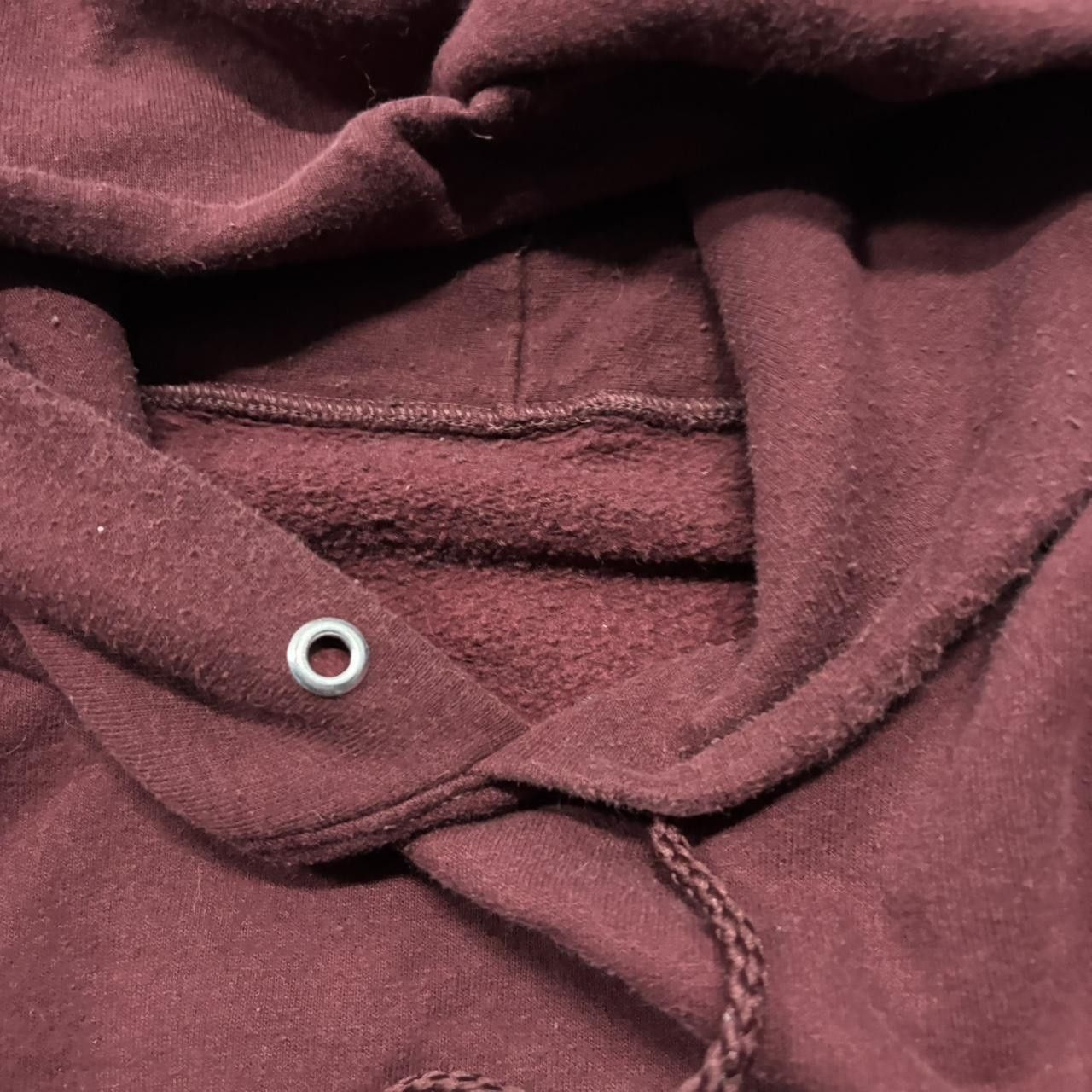 Japanese Brand × Vintage Crazy Vintage Y2K/2000s Maroon Red Blank Russell Style Heavyweight Essential Hoodie! Size US L / EU 52-54 / 3 - 6 Thumbnail