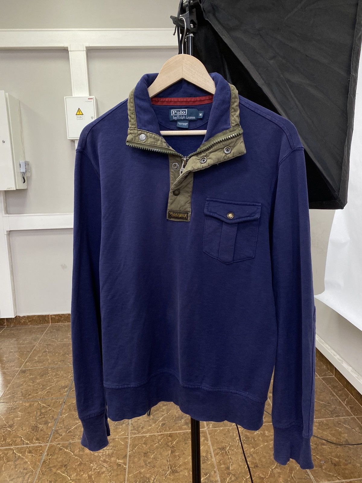 Polo Ralph Lauren 🇺🇸 Vintage 90s Ralph Lauren Army Military Hoodie Rare Retro Size US M / EU 48-50 / 2 - 1 Thumbnail